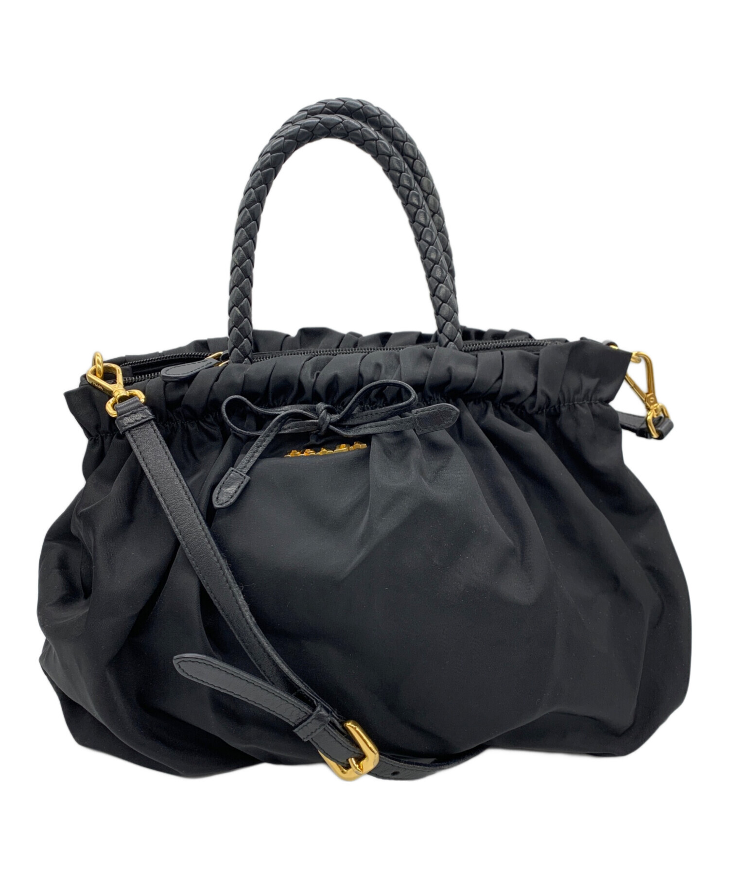 中古・古着通販】PRADA (プラダ) ハンドバッグ ブラック｜ブランド 