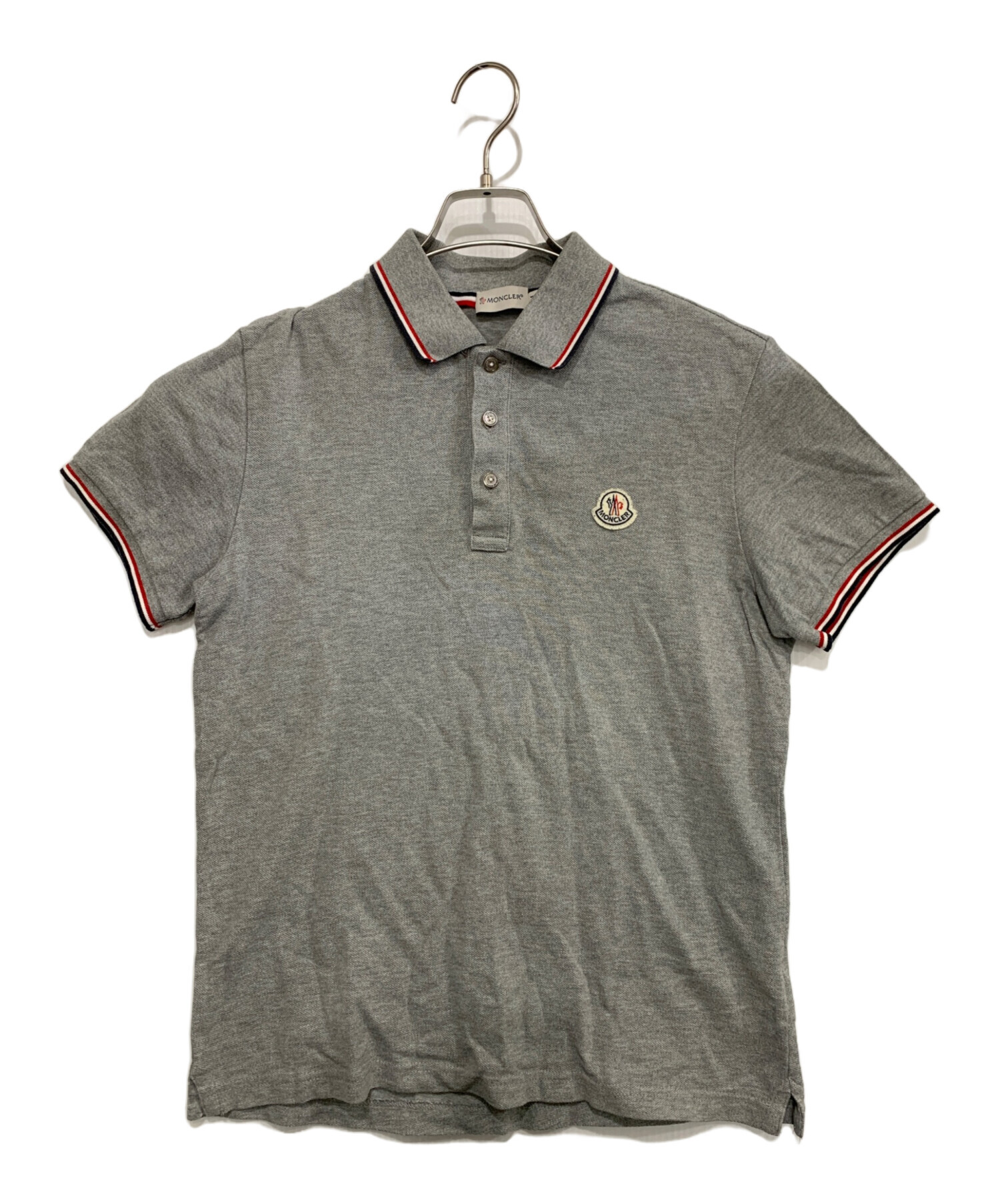中古・古着通販】MONCLER (モンクレール) ポロシャツ グレー サイズ:M