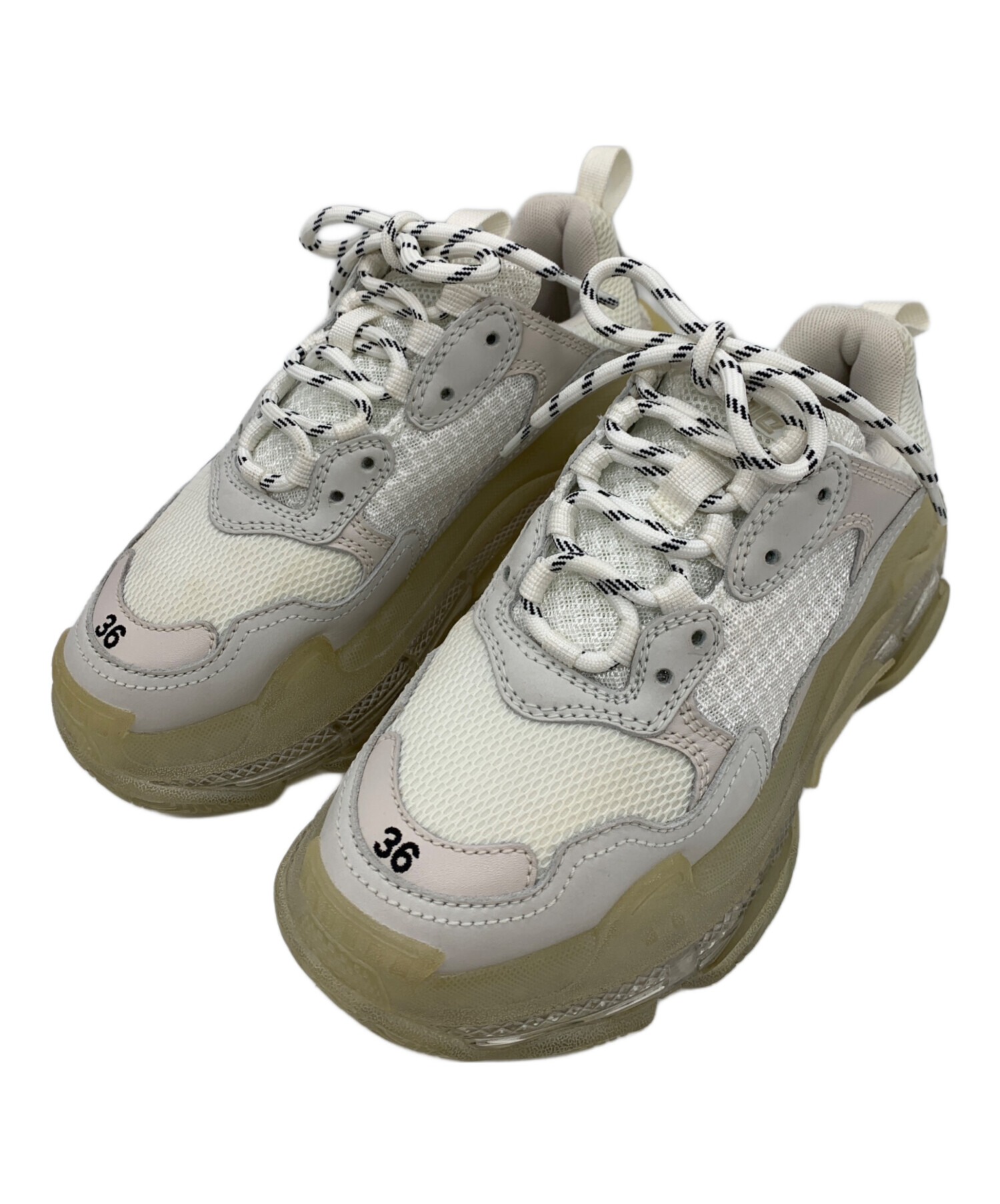 BALENCIAGA バレンシアガ スニーカー 27cm 白 【古着】【中古】【送料無料】 中古・古着通販】BALENCIAGA (バレンシアガ) スニーカー ホワイト
