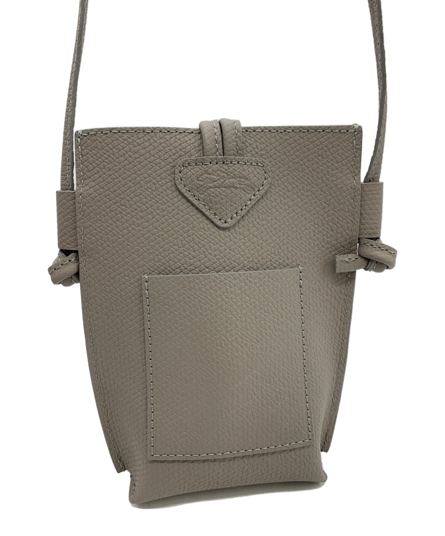中古・古着通販】LONGCHAMP (ロンシャン) ショルダーポーチ グレー 