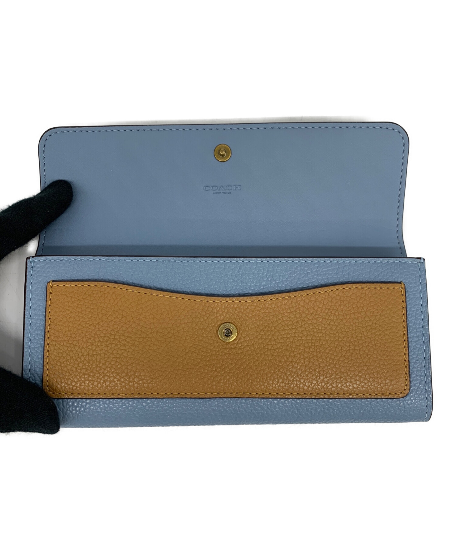 新品未使用 COACH コーチ 長財布 箱付き　Authentic Rare 中古・古着通販】COACH (コーチ) 長財布 ブルー｜ブランド・古着通販