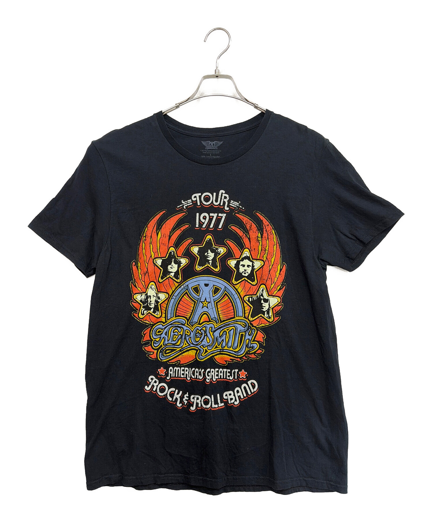 1993年コピーライトエアロスミス AEROFORCEONETシャツ 中古・古着通販】AERO SMITH (エアロスミス) バンドTシャツ ブラック