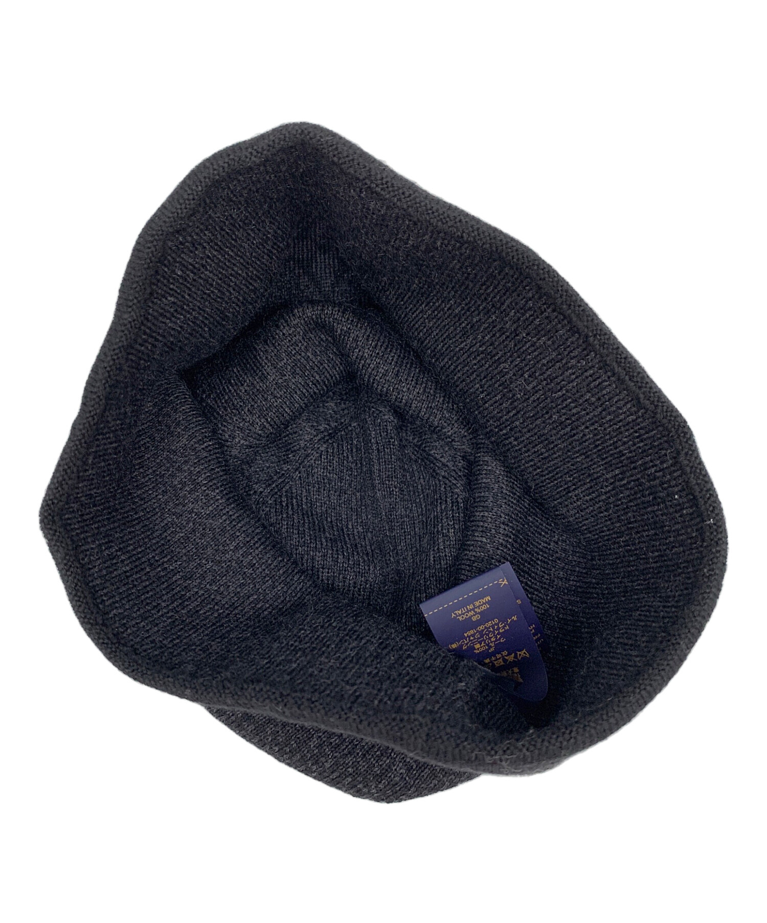 Louis Vuitton ニット帽 ブラック 中古・古着通販】LOUIS VUITTON (ルイ ヴィトン) ニット帽 ブラック