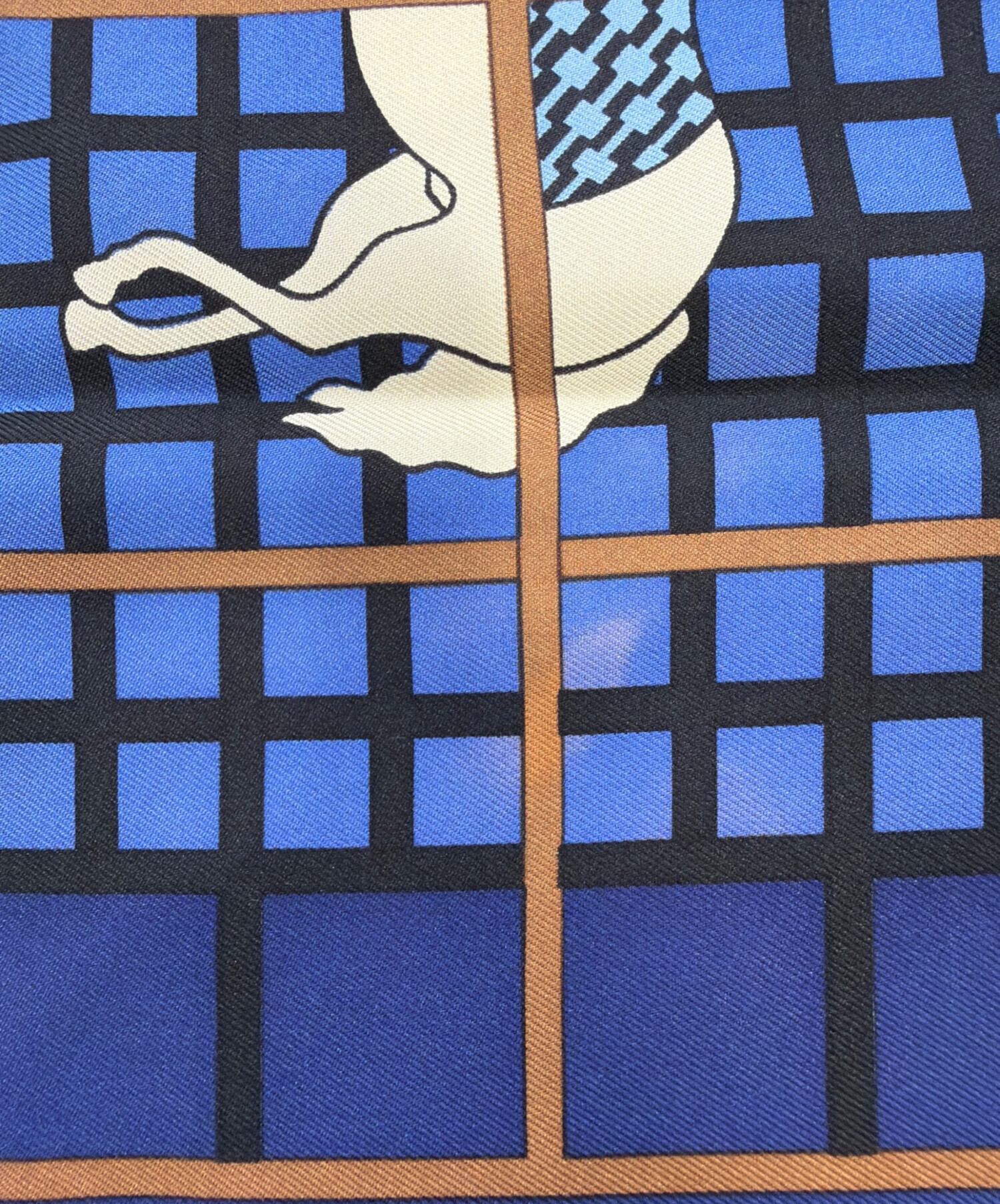 中古・古着通販】HERMES (エルメス) シルクスカーフ ネイビー