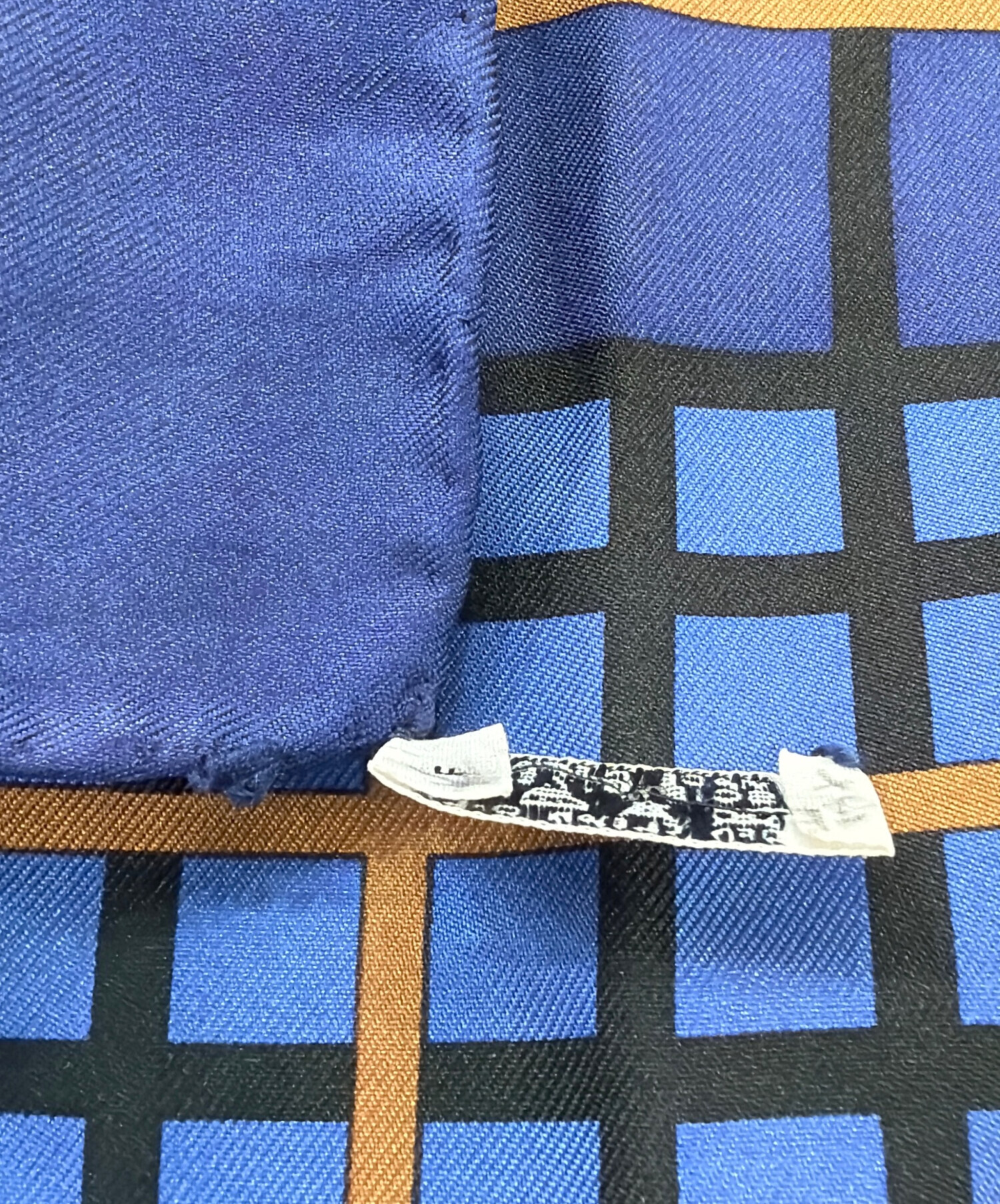 中古・古着通販】HERMES (エルメス) シルクスカーフ ネイビー