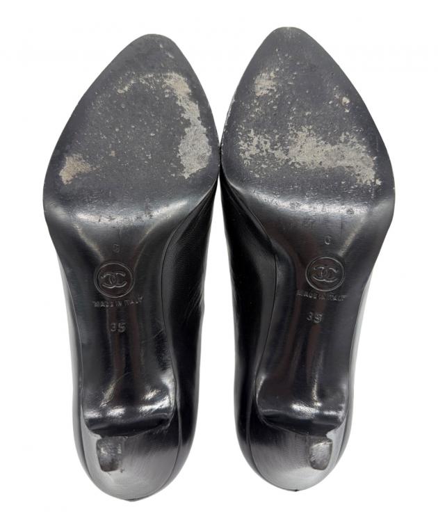 中古・古着通販】CHANEL (シャネル) パンプス ブラック サイズ:35