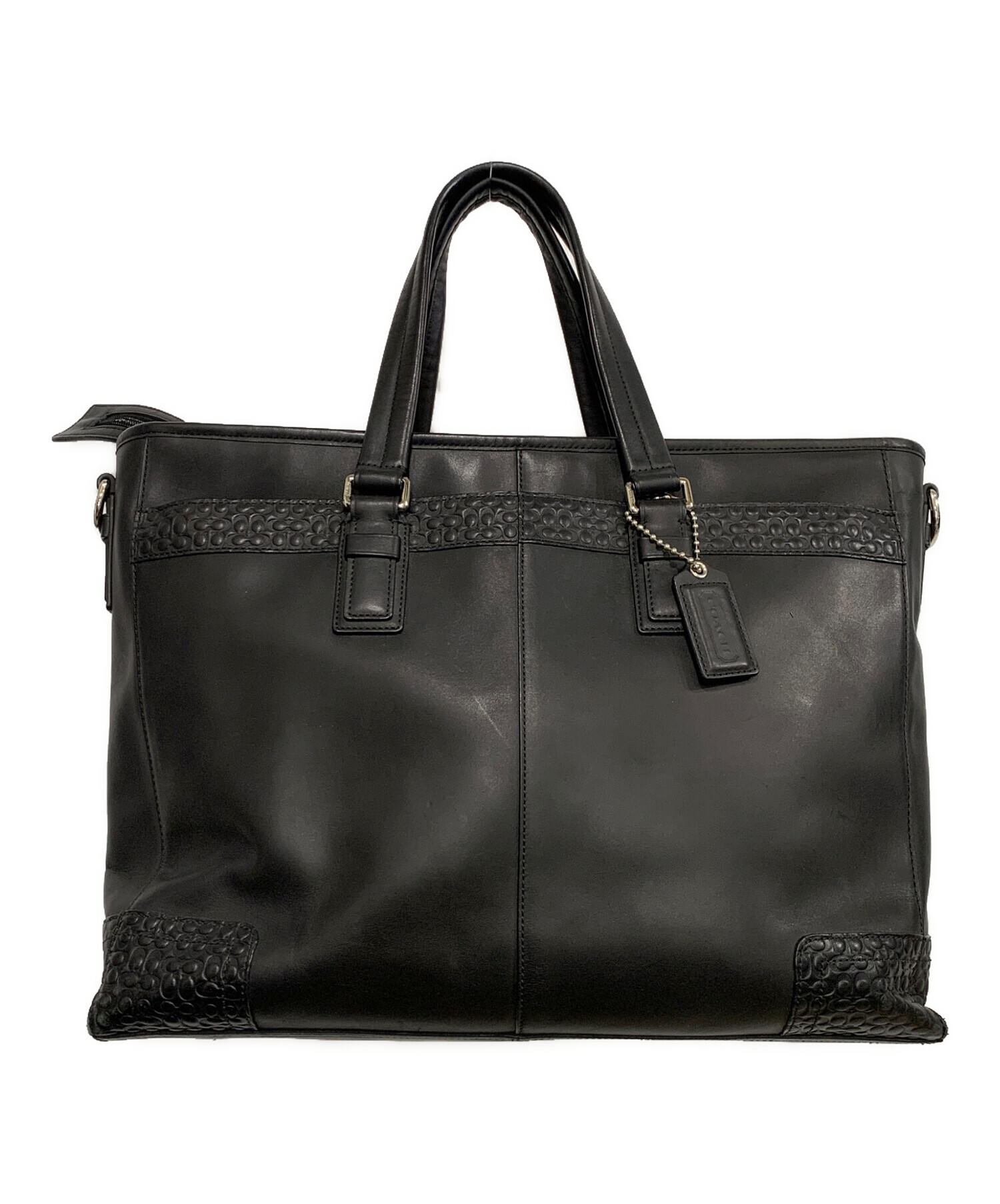 中古・古着通販】COACH (コーチ) ビジネスバッグ ブラック｜ブランド