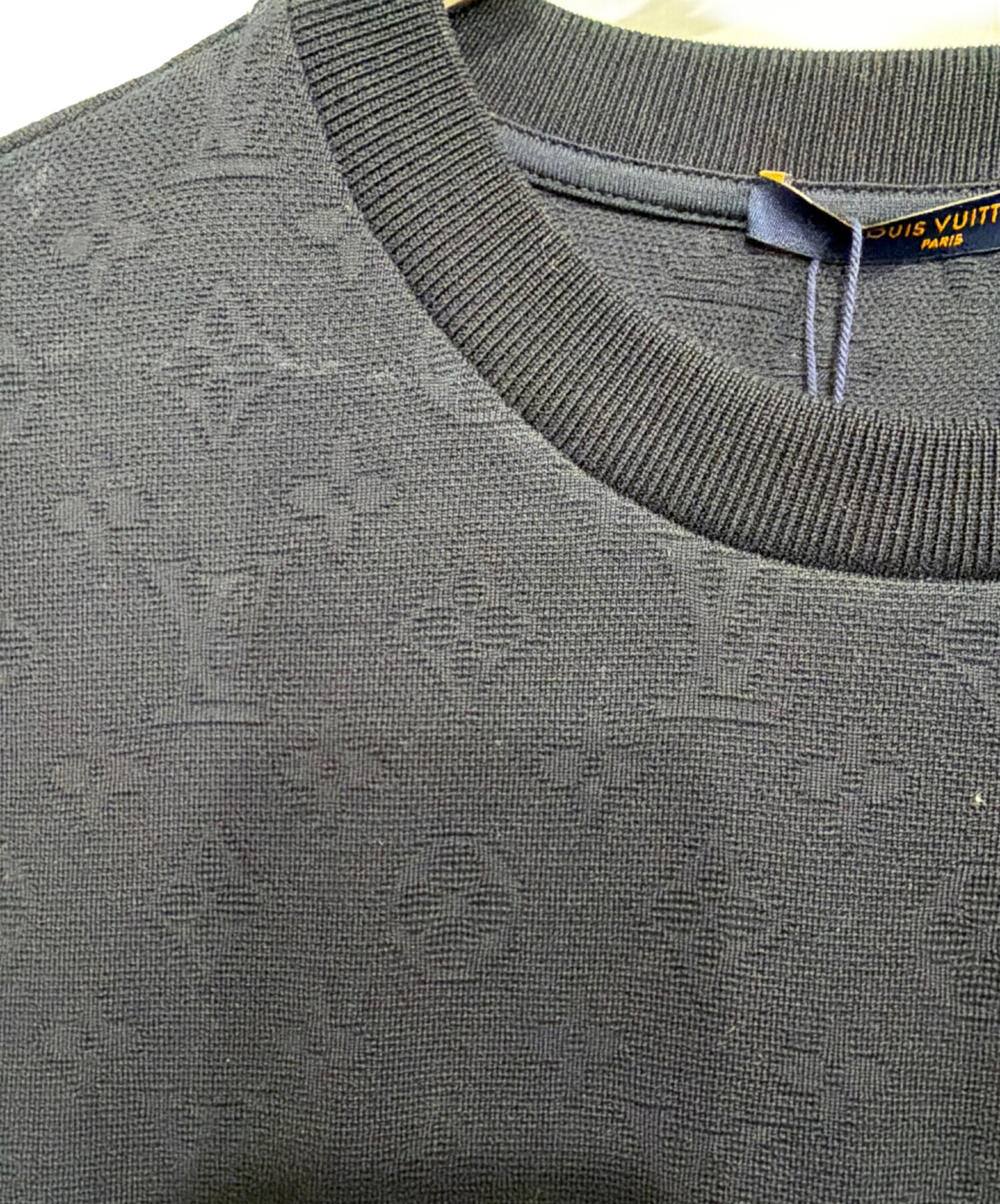 中古・古着通販】LOUIS VUITTON (ルイ ヴィトン) 半袖ニット ネイビー
