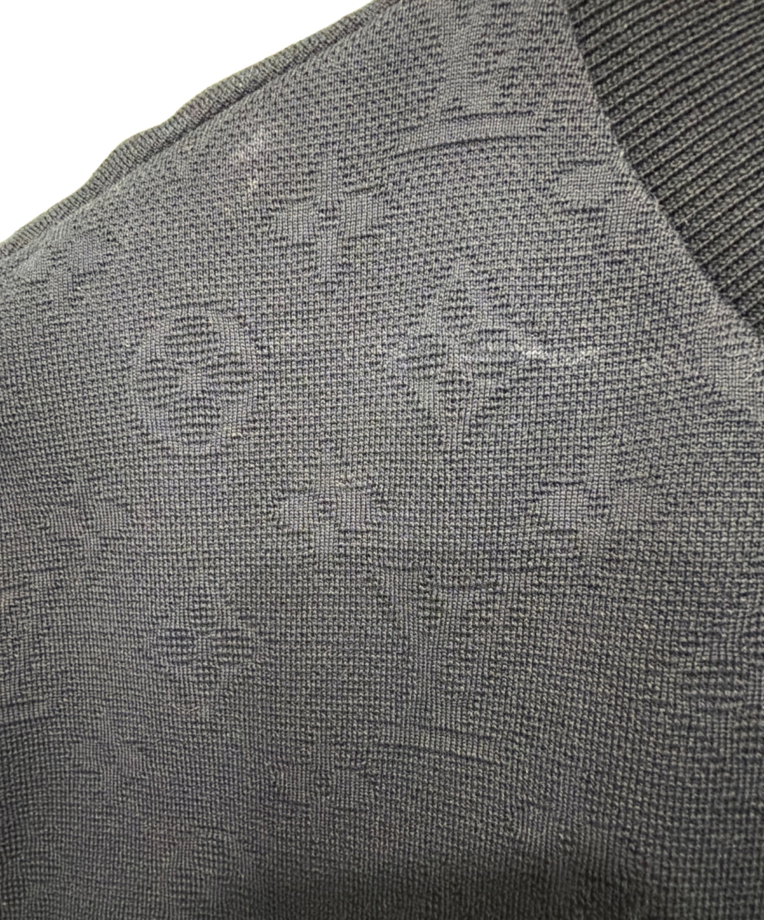 中古・古着通販】LOUIS VUITTON (ルイ ヴィトン) 半袖ニット ネイビー