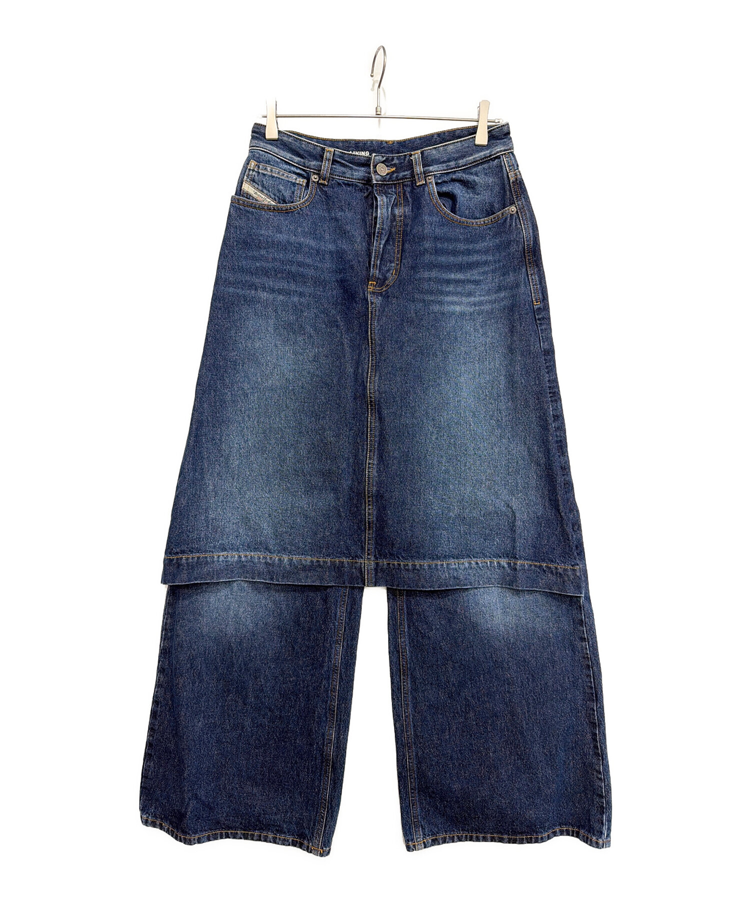 中古・古着通販】DIESEL (ディーゼル) レイヤードデニムスカートパンツ