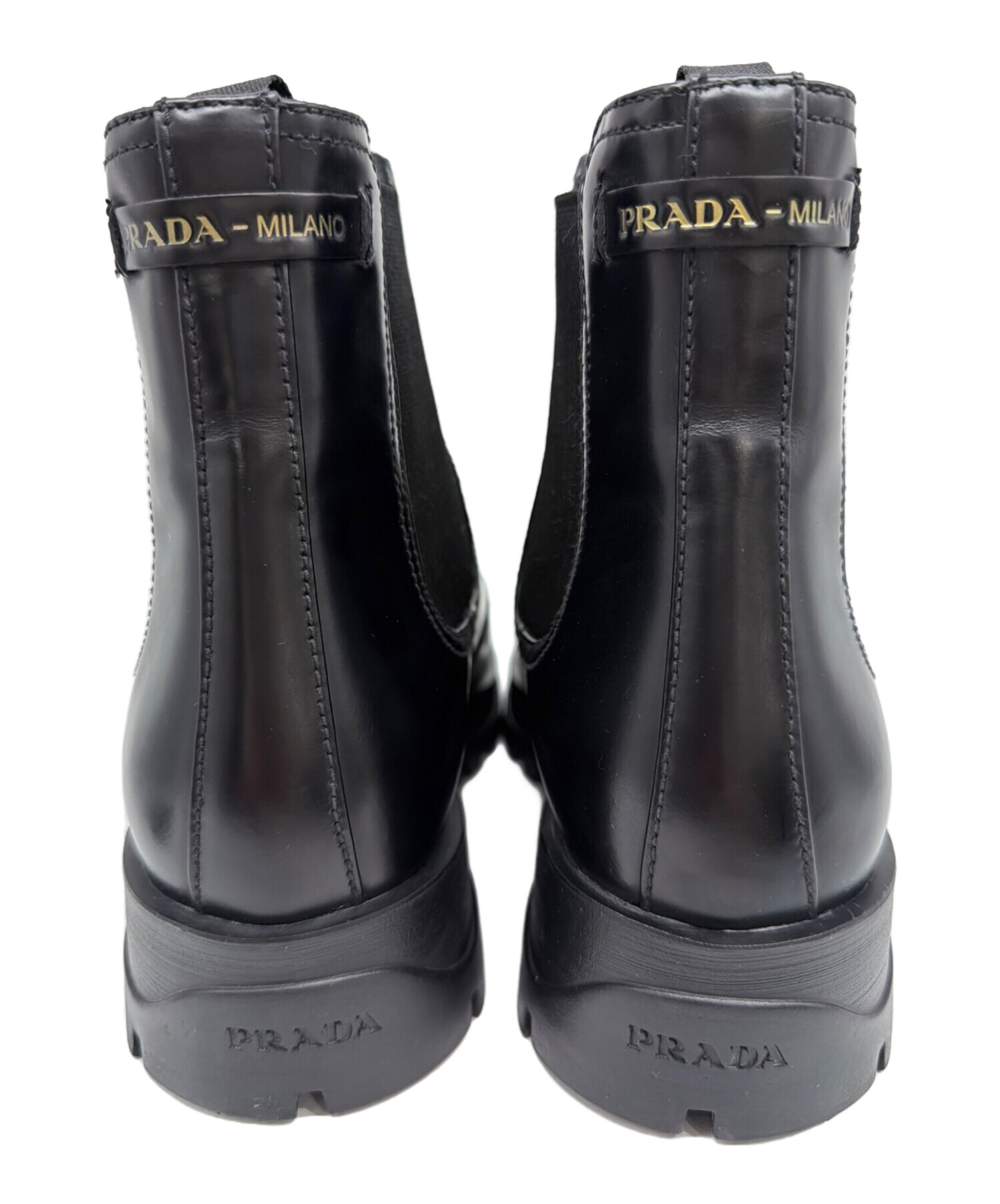 d*t様 PRADA ブラック ショートブーツ 中古・古着通販】PRADA (プラダ) ショートブーツ ブラック サイズ:40