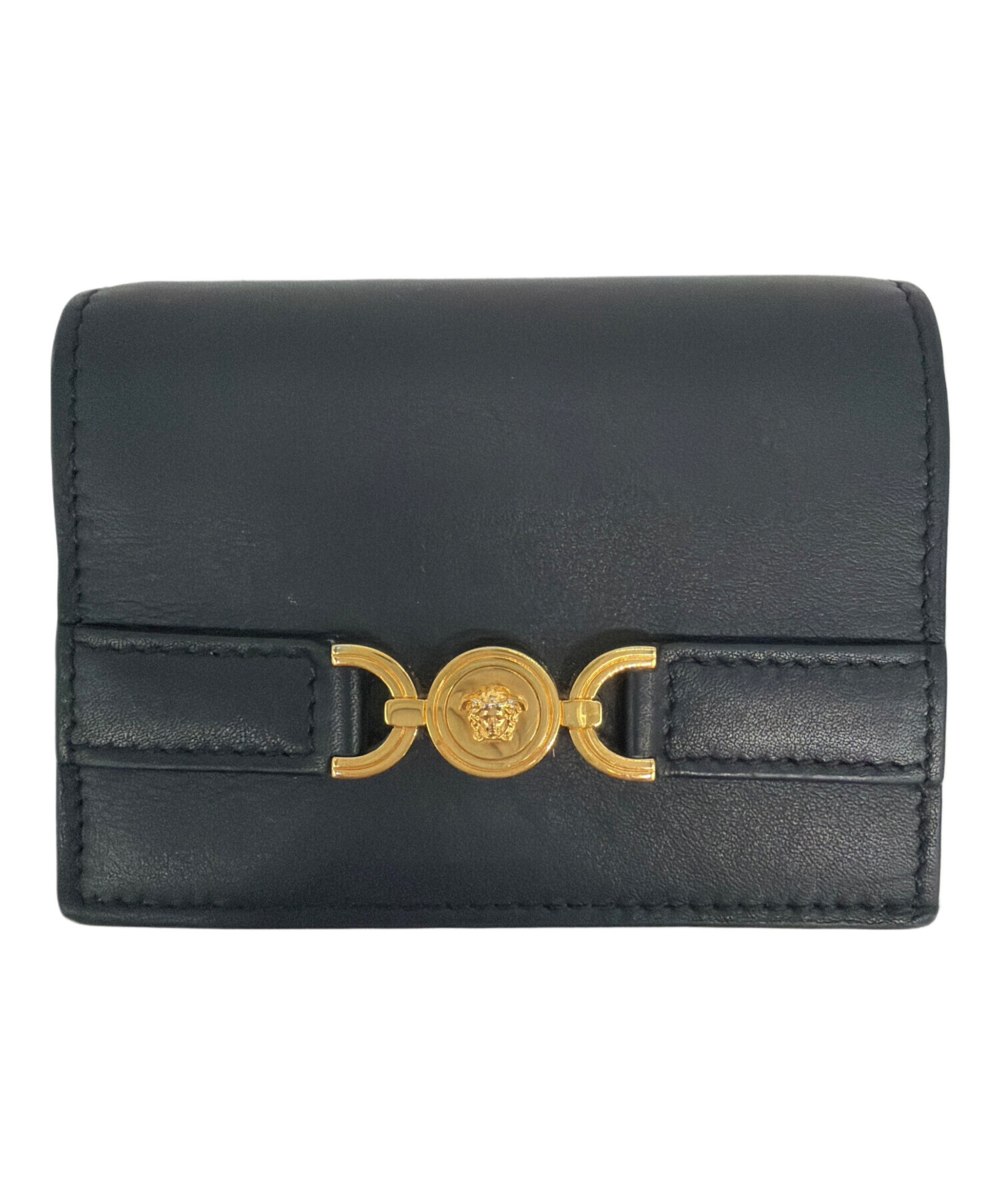 中古・古着通販】VERSACE (ヴェルサーチ) 2つ折り財布 ブラック