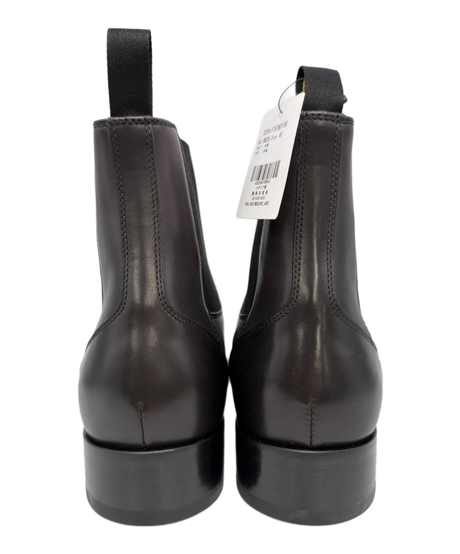 【未使用】デュカルス ウィングチップ ダークブラウン レザーブーツ 41 中古・古着通販】DOUCAL'S (デュカルス) サイドゴアブーツ ブラック