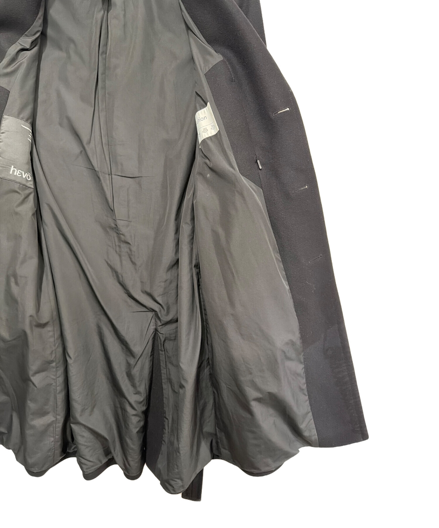 中古・古着通販】Hevo (イーヴォ) コート ブラック サイズ:44