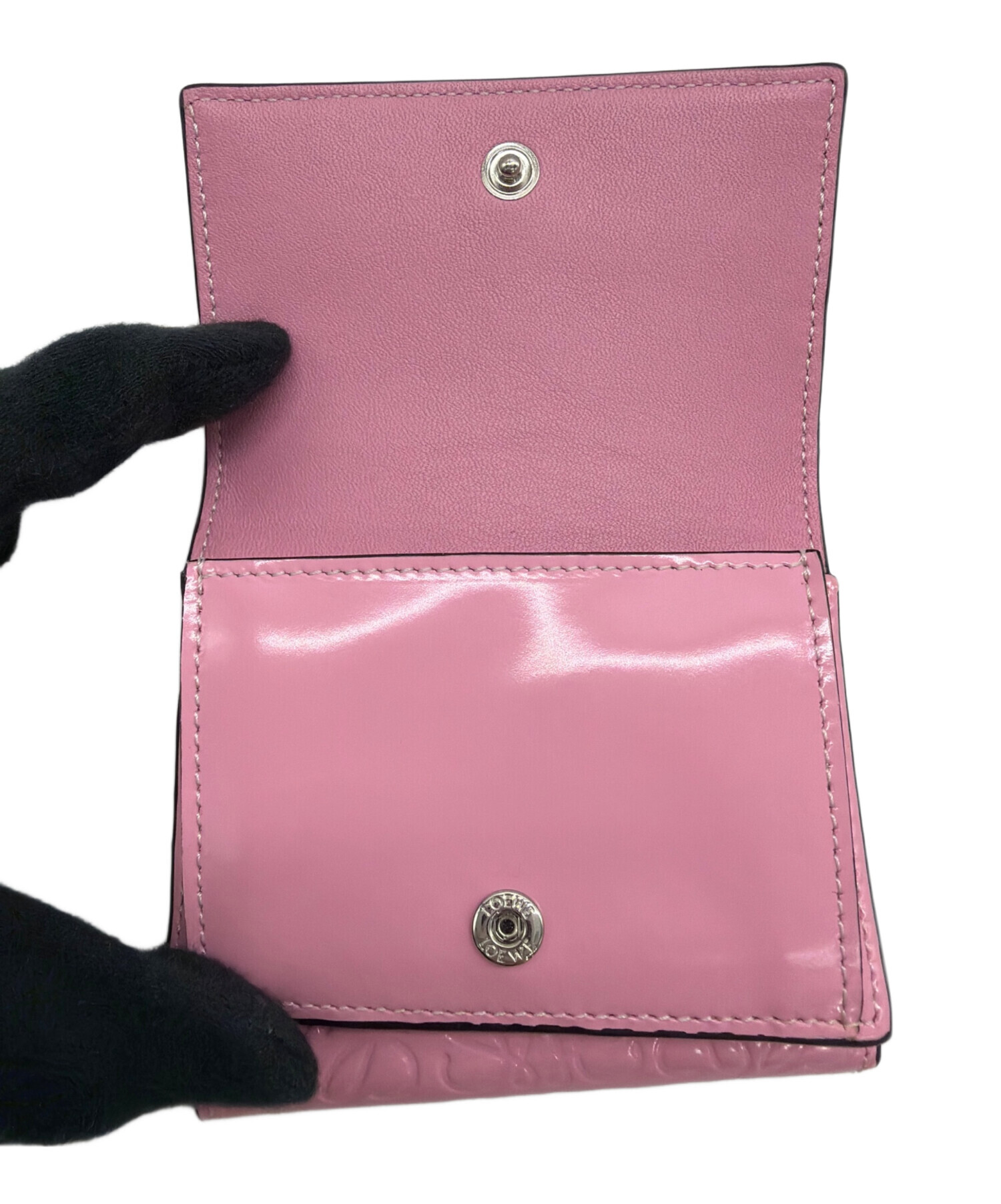 中古・古着通販】LOEWE (ロエベ) 3つ折り財布 ピンク｜ブランド・古着