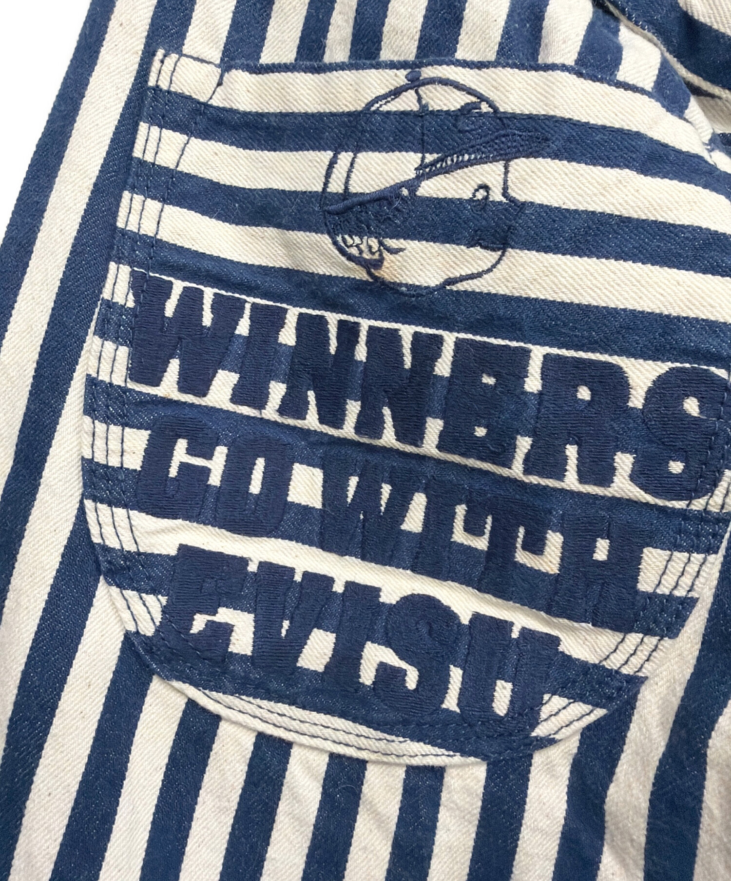 中古・古着通販】EVISU (エヴィス) デニムパンツ ホワイト×ブルー