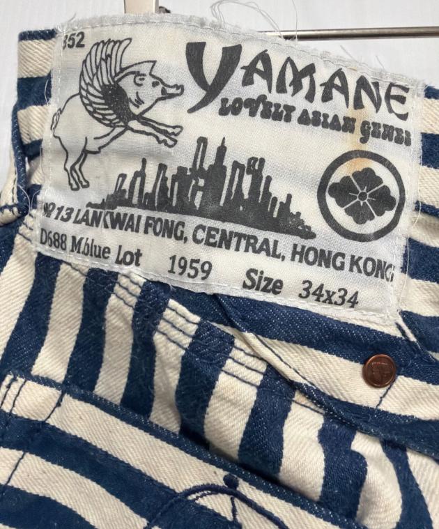 中古・古着通販】EVISU (エヴィス) デニムパンツ ホワイト×ブルー