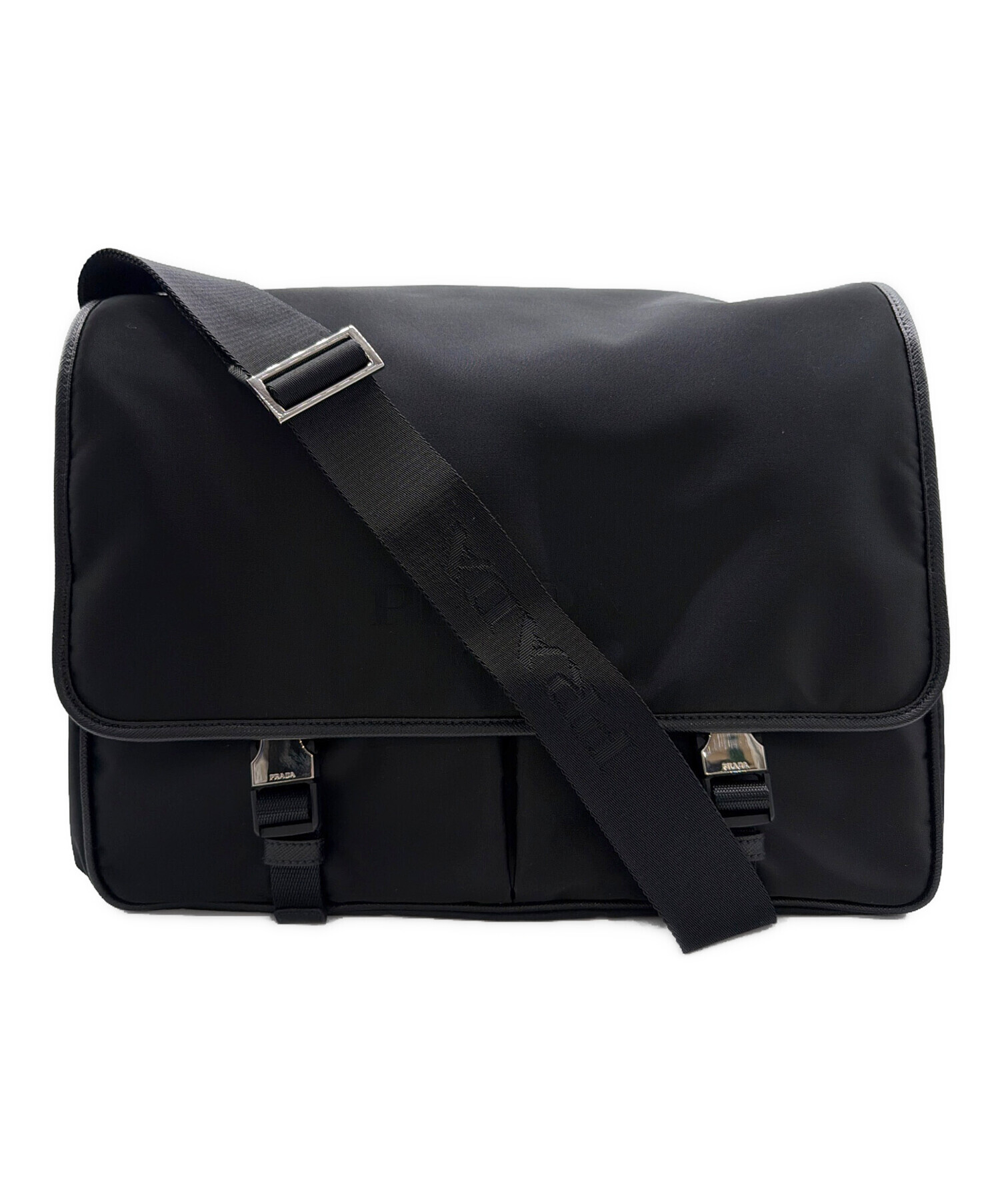 中古・古着通販】PRADA (プラダ) メッセンジャーバッグ ブラック