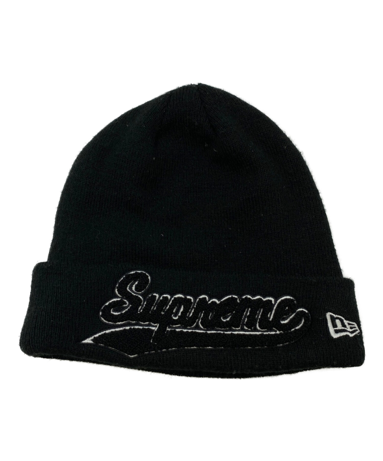 Supreme Chenille Beanie black Supreme Classic Logo Chunky Ribbed