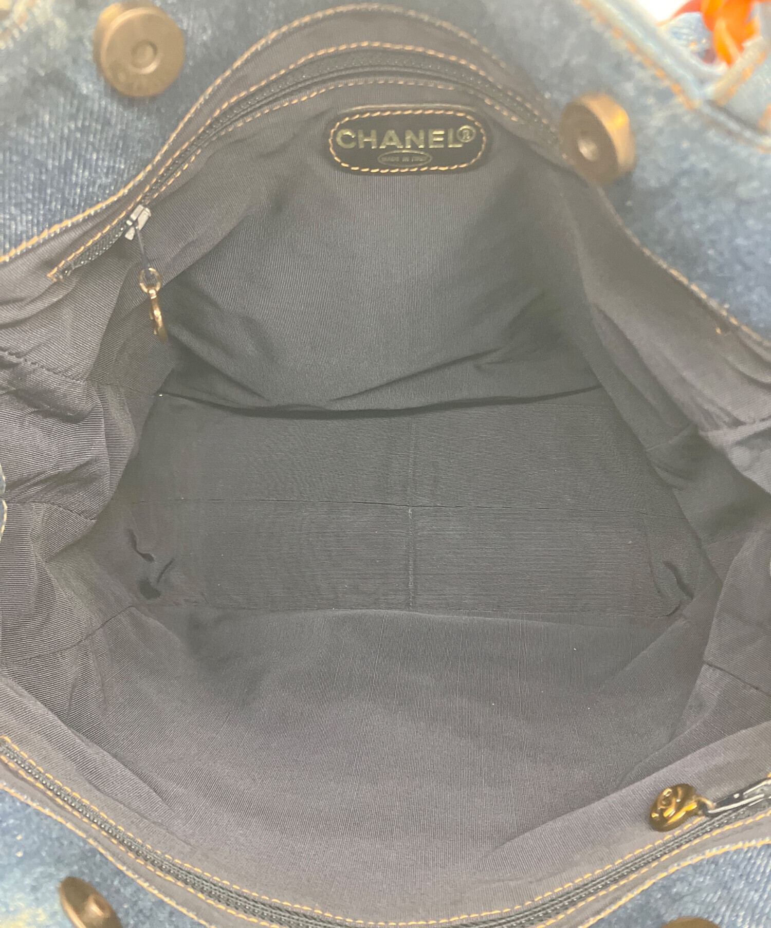中古・古着通販】CHANEL (シャネル) デニムトートバッグ インディゴ