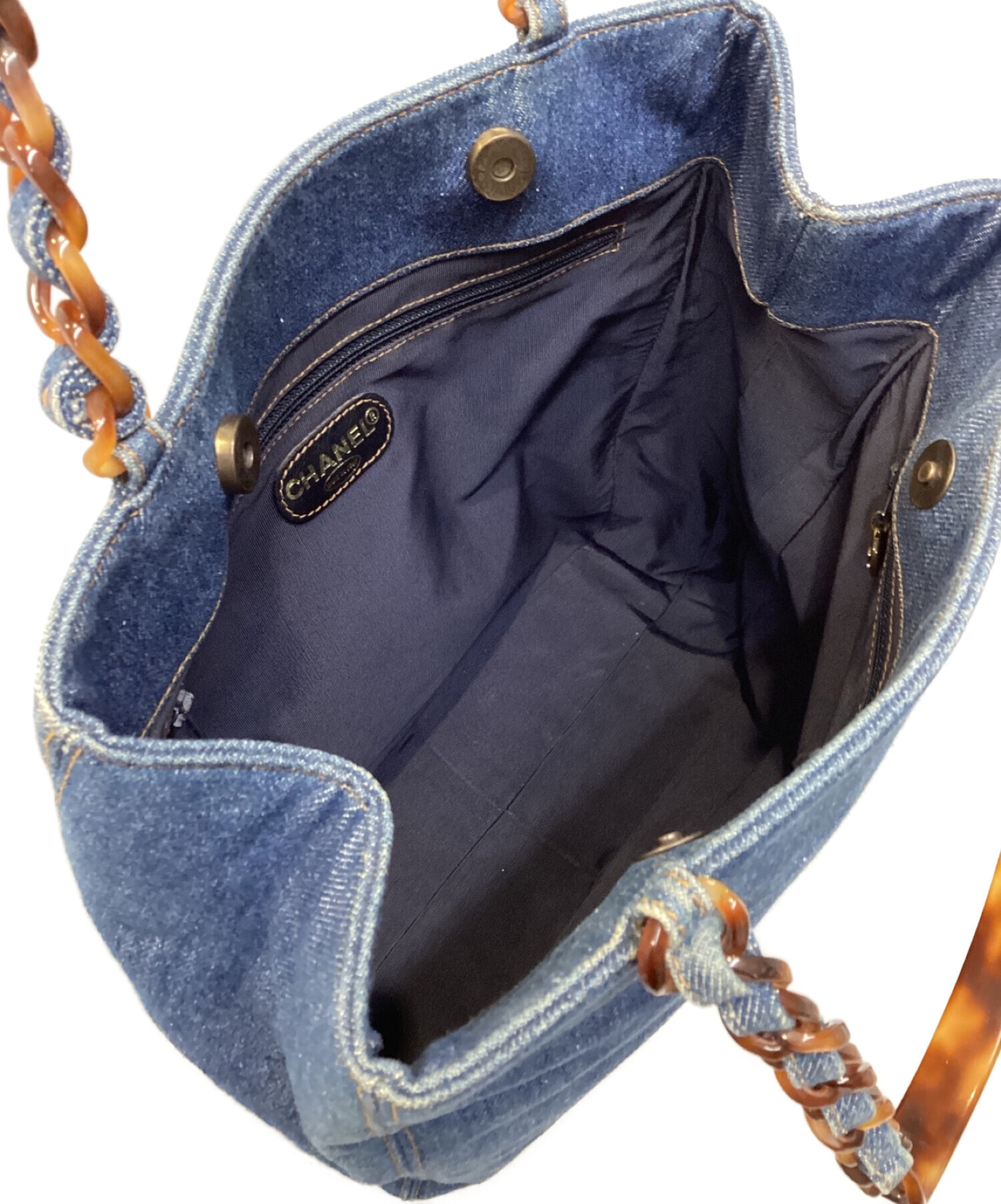 中古・古着通販】CHANEL (シャネル) デニムトートバッグ インディゴ