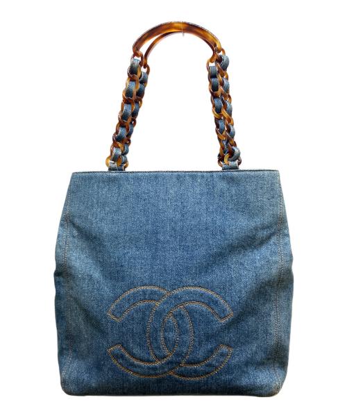中古・古着通販】CHANEL (シャネル) デニムトートバッグ インディゴ