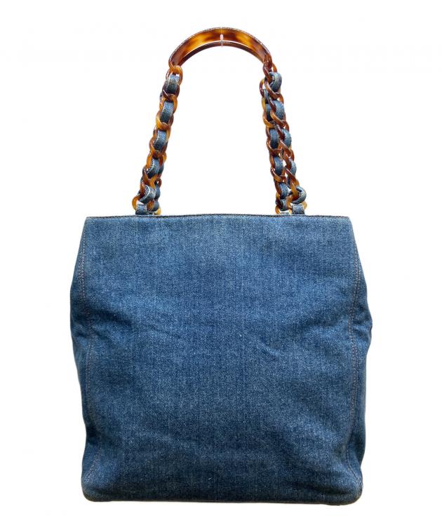 中古・古着通販】CHANEL (シャネル) デニムトートバッグ インディゴ