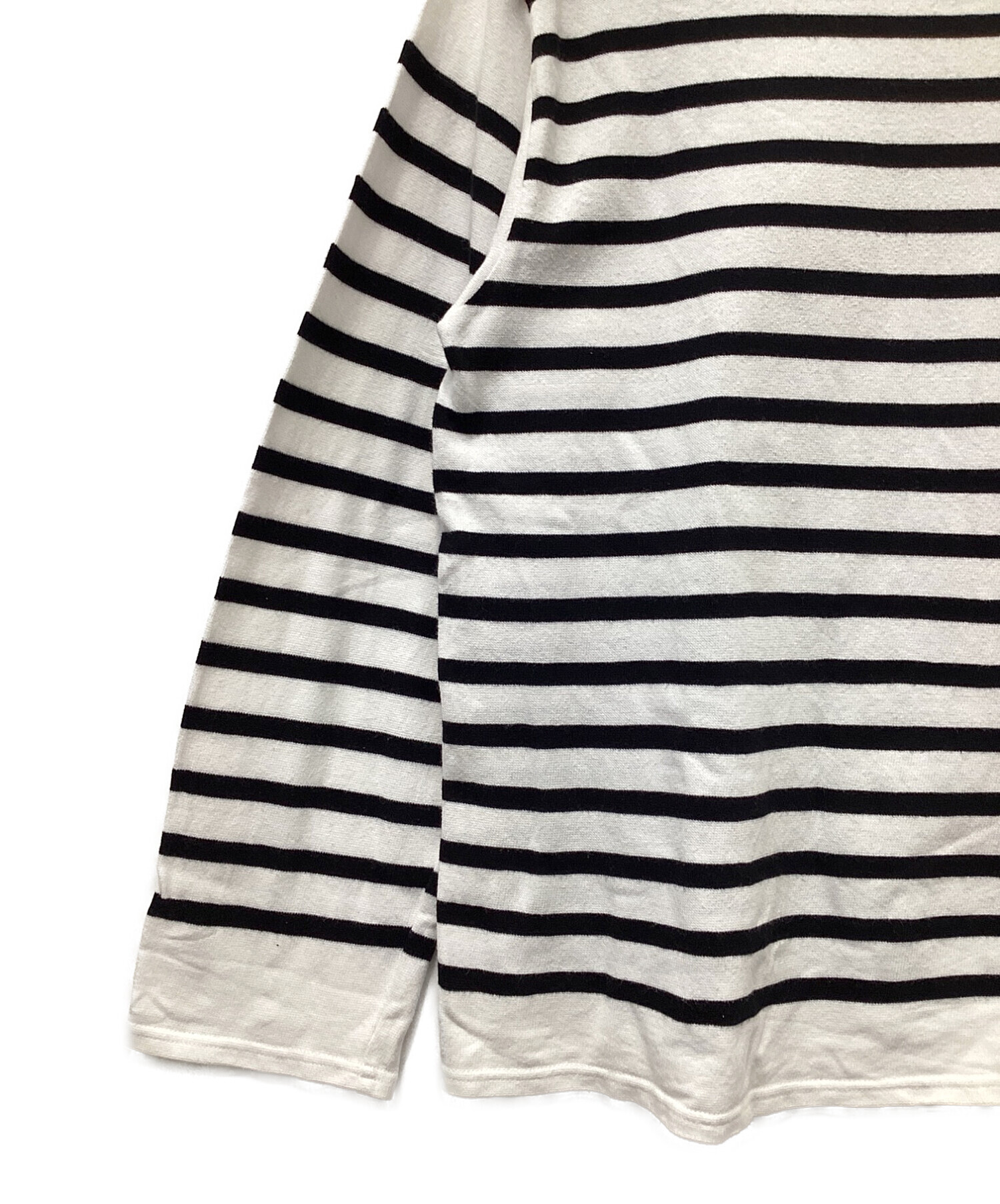 中古・古着通販】OUTIL (ウティ) バスクシャツ ホワイト×ブラック