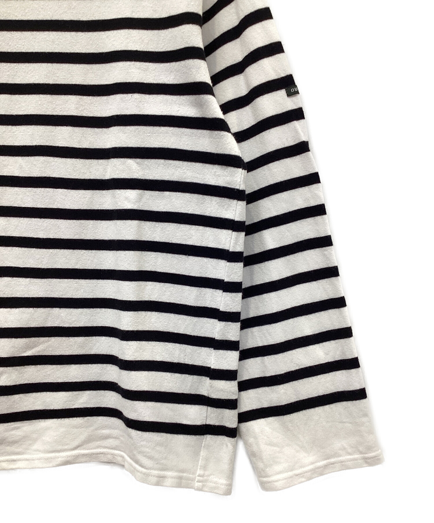 中古・古着通販】OUTIL (ウティ) バスクシャツ ホワイト×ブラック