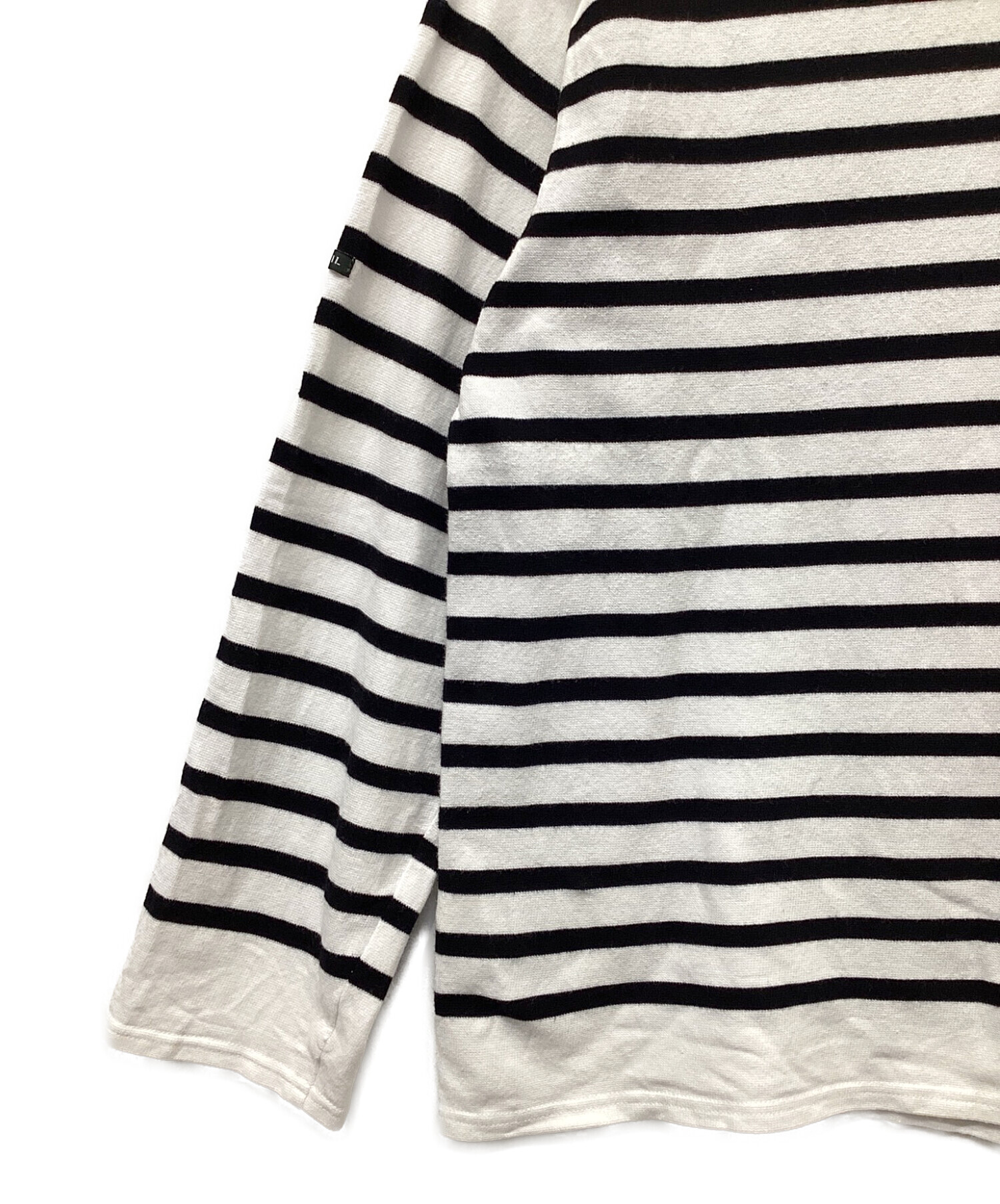 中古・古着通販】OUTIL (ウティ) バスクシャツ ホワイト×ブラック