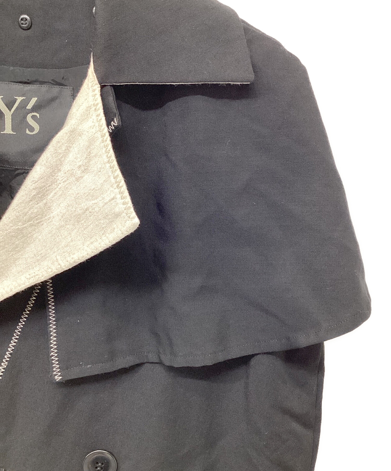 中古・古着通販】Y's (ワイズ) ギャバジン ケープ トレンチコート