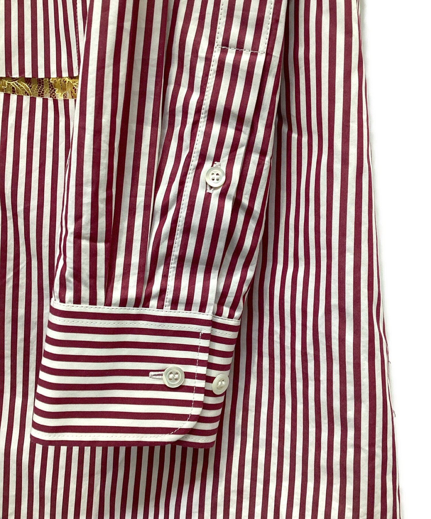 Maison Margiela / ロンストレースシャツ/L/コーデュロイ/RED/ストライプ/S50DL0526 中古・古着通販】Maison Margiela (メゾンマルジェラ) ピンストライプ