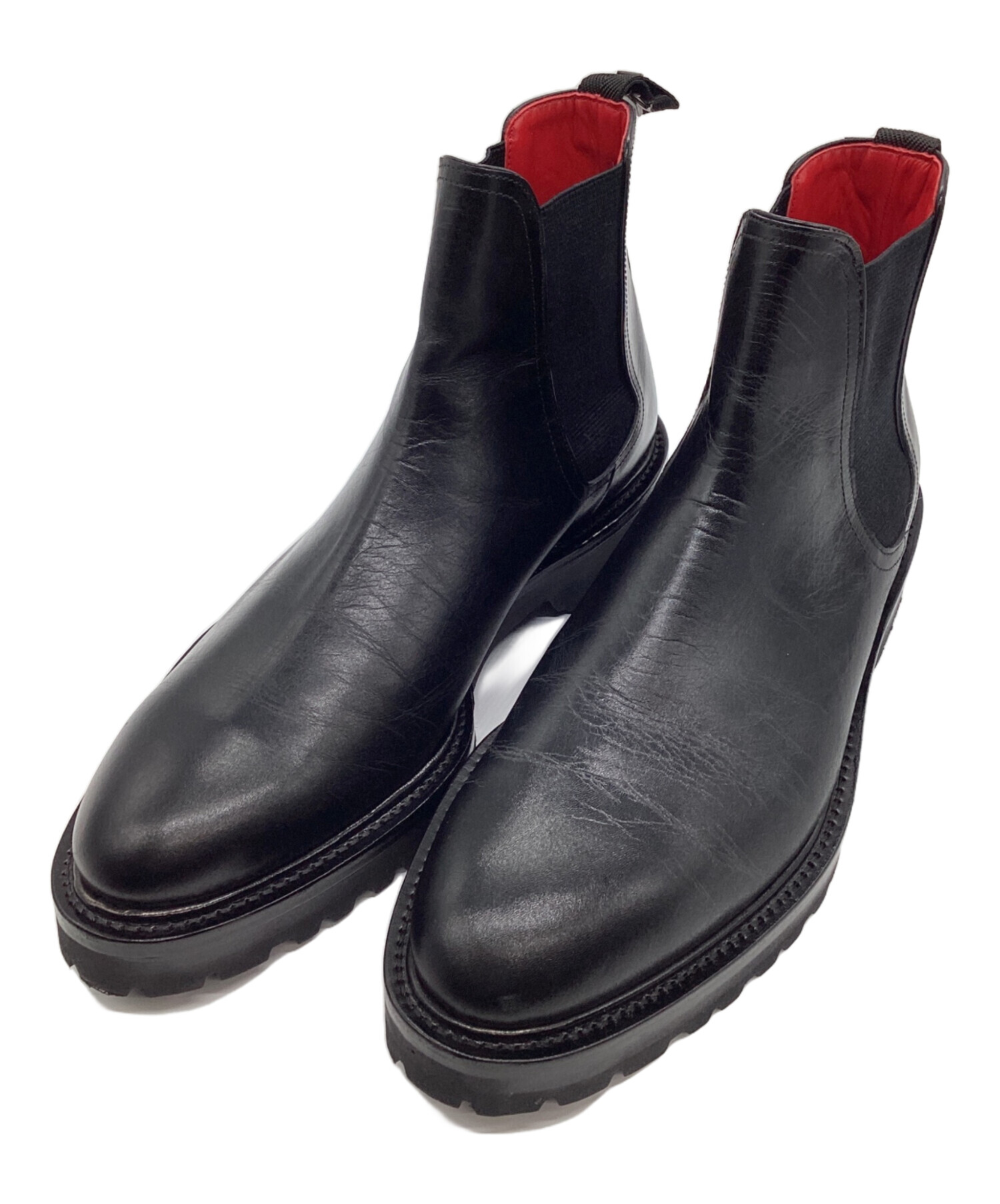 中古・古着通販】W.H (ダブルエイチ) サイドゴアブーツ ブラック