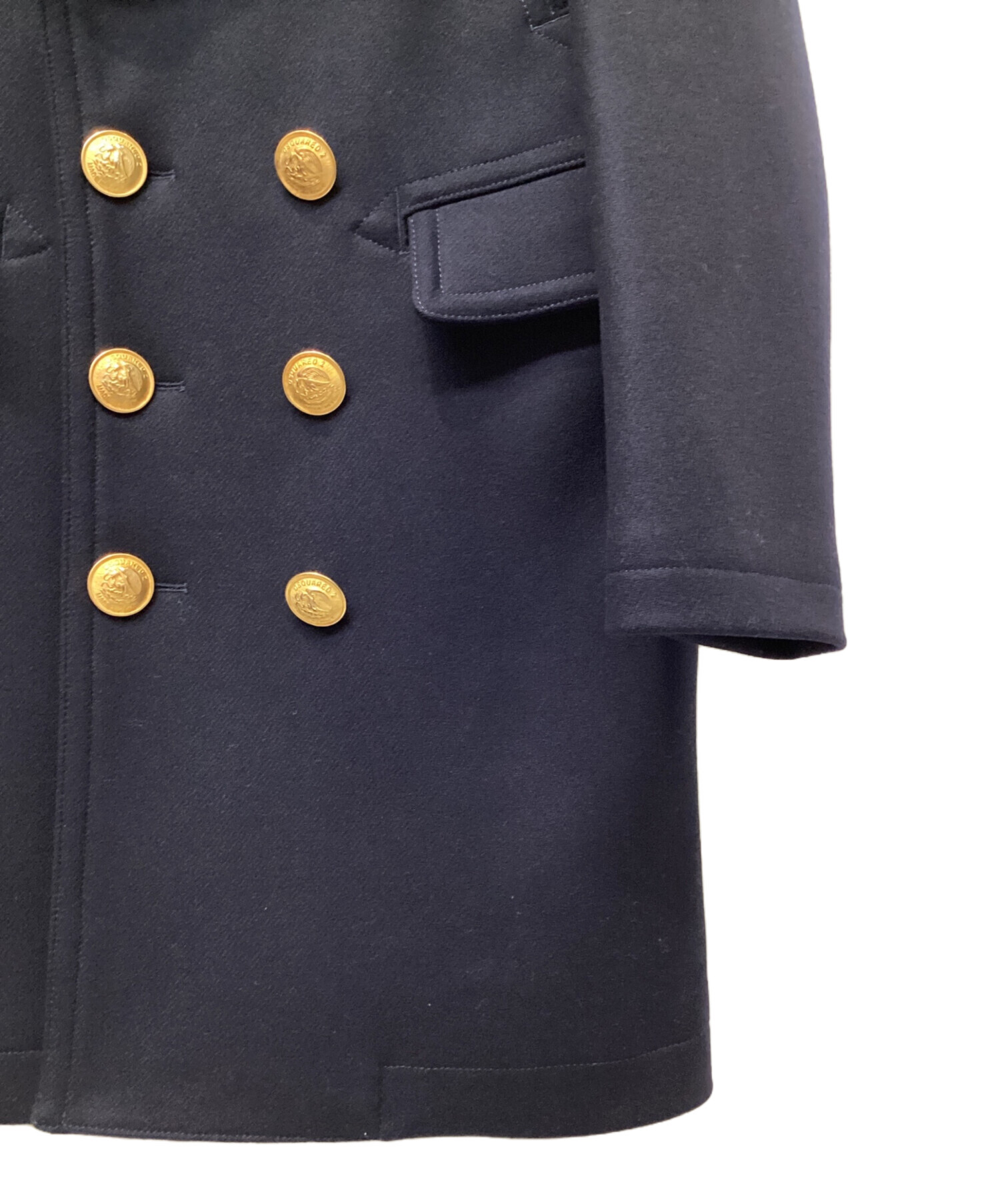 【DSQUARED2】ウール ダブルブレステッドコート　48 中古・古着通販】DSQUARED2 (ディースクエアード) ウール・ダブル