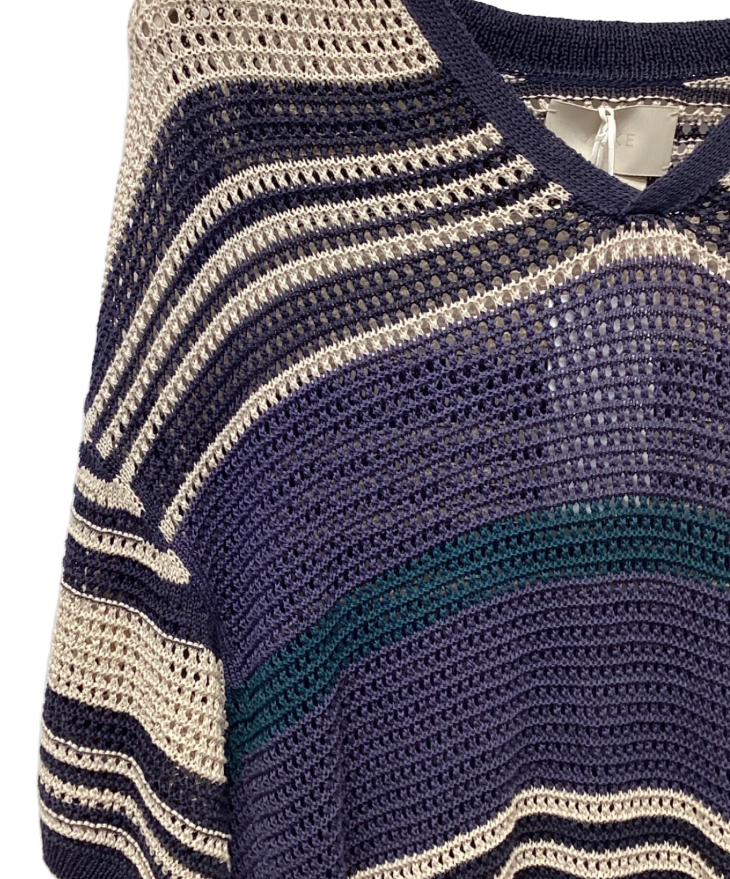 中古・古着通販】YOKE (ヨーク) BORDER MESH KNIT SKIPPER POLO SHIRT