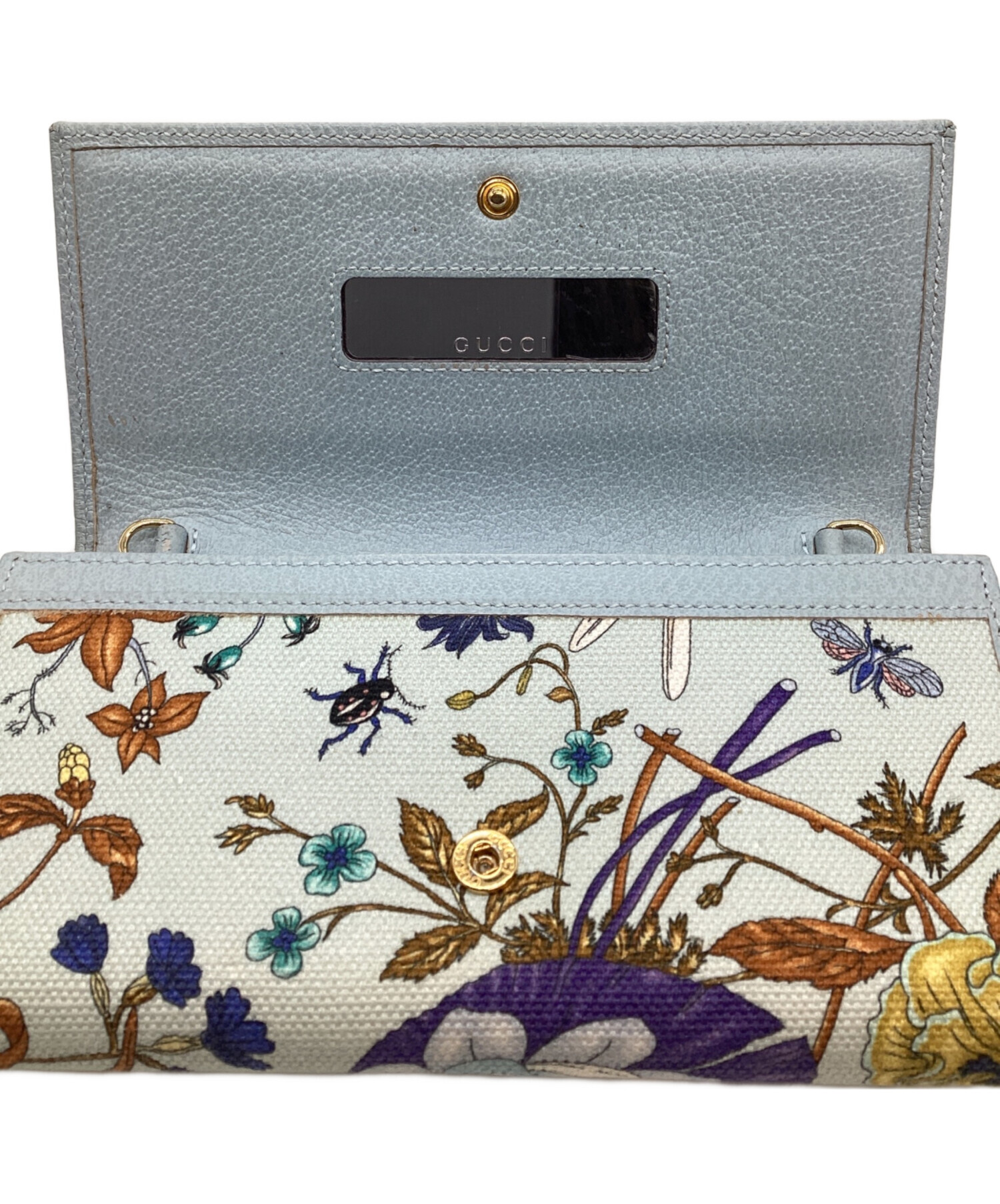 中古・古着通販】GUCCI (グッチ) チェーンウォレット ブルー｜ブランド 