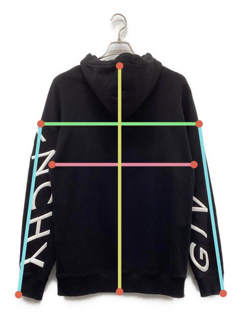 GIVENCHY ジバンシー ブルゾン プルオーバー フーディ 黒 中古・古着通販】GIVENCHY (ジバンシィ) プルオーバーパーカー