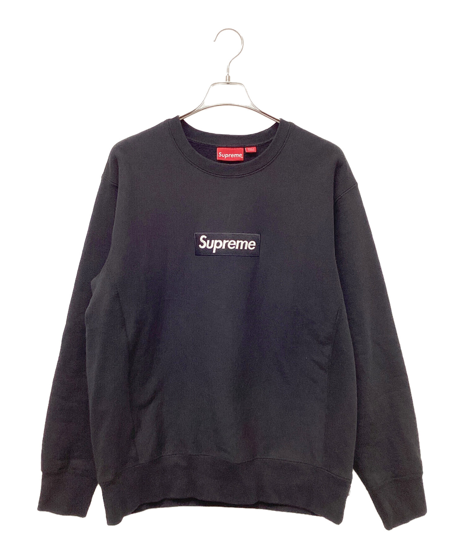 シュプリーム サイズ:XL  18AW  Box Logo Crewneck ボックスロゴクルーネックスウェット 中古 SB01 中古・古着通販】SUPREME (シュプリーム) Box Logo Crewneck ブラック