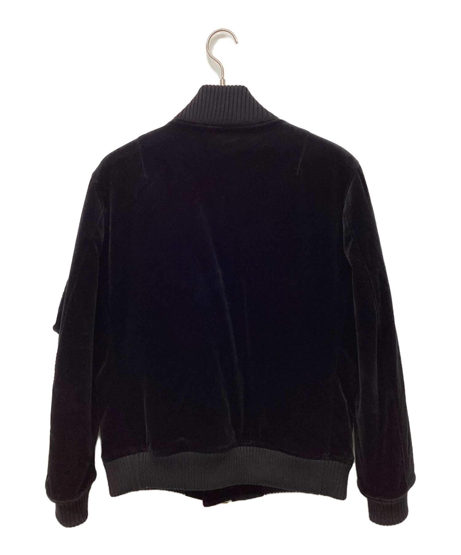 1PIU1UGUALE3 MA-1 フライトジャケット ブラック ウール/レザー 1PIU1UGUALE3 MA-1 フライトジャケット ブラック ウール/レザー