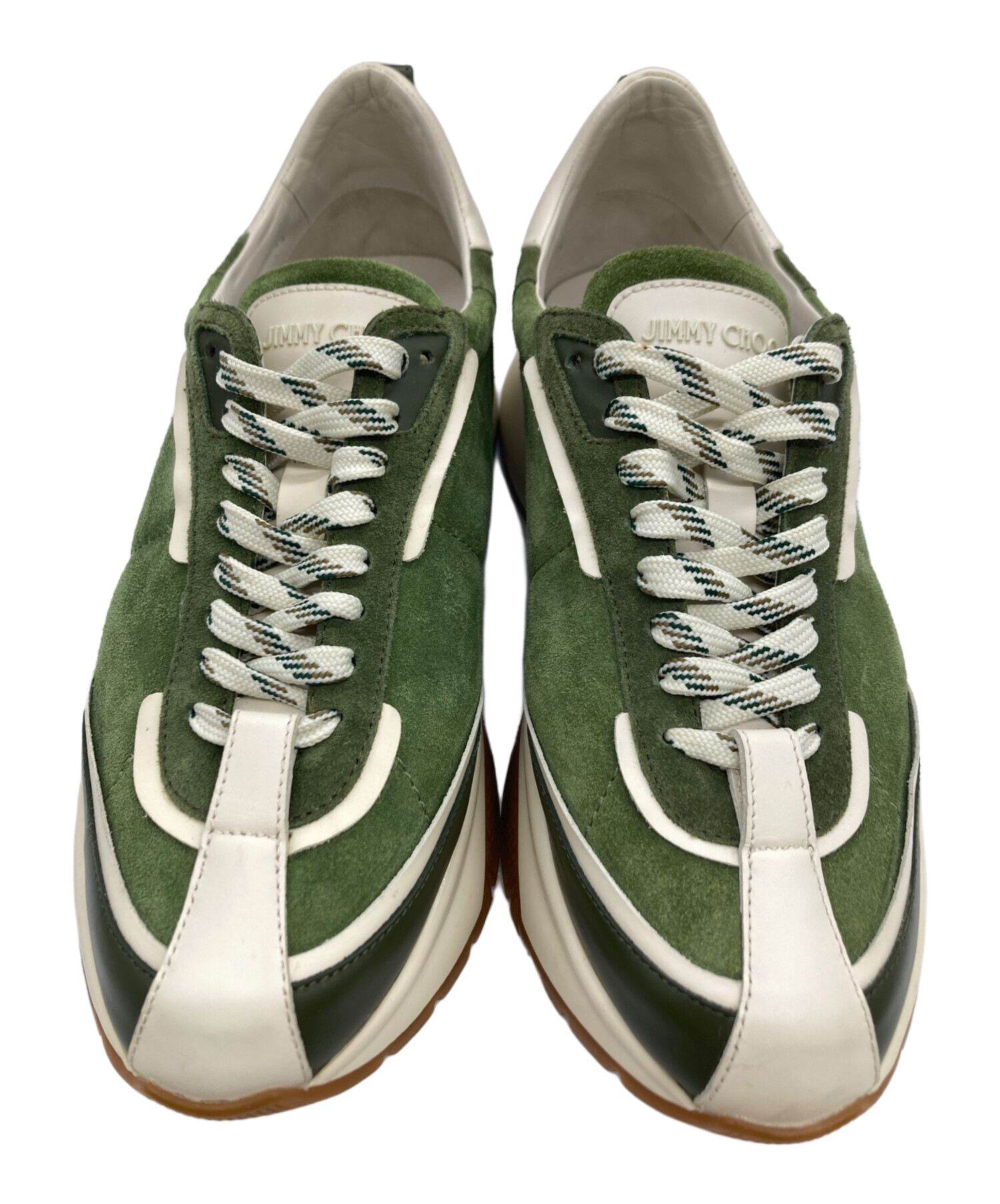 JIMMY CHOO ジミーチュウ RAINE スニーカー カーキ　41 中古・古着通販】JIMMY CHOO (ジミーチュウ) スニーカー グリーン