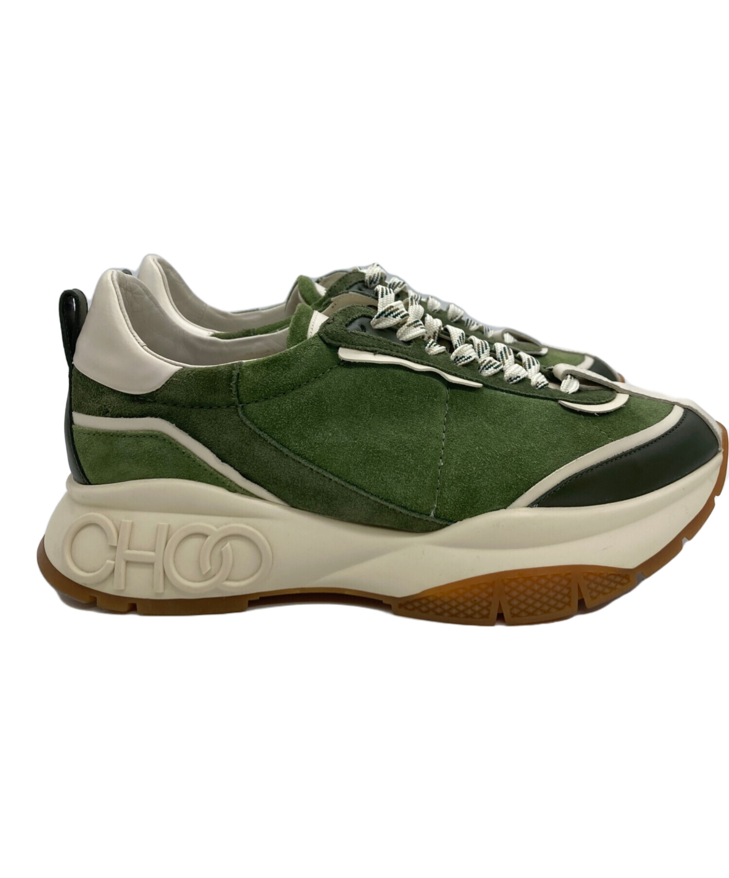 JIMMY CHOO ジミーチュウ RAINE スニーカー カーキ　41 中古・古着通販】JIMMY CHOO (ジミーチュウ) スニーカー グリーン