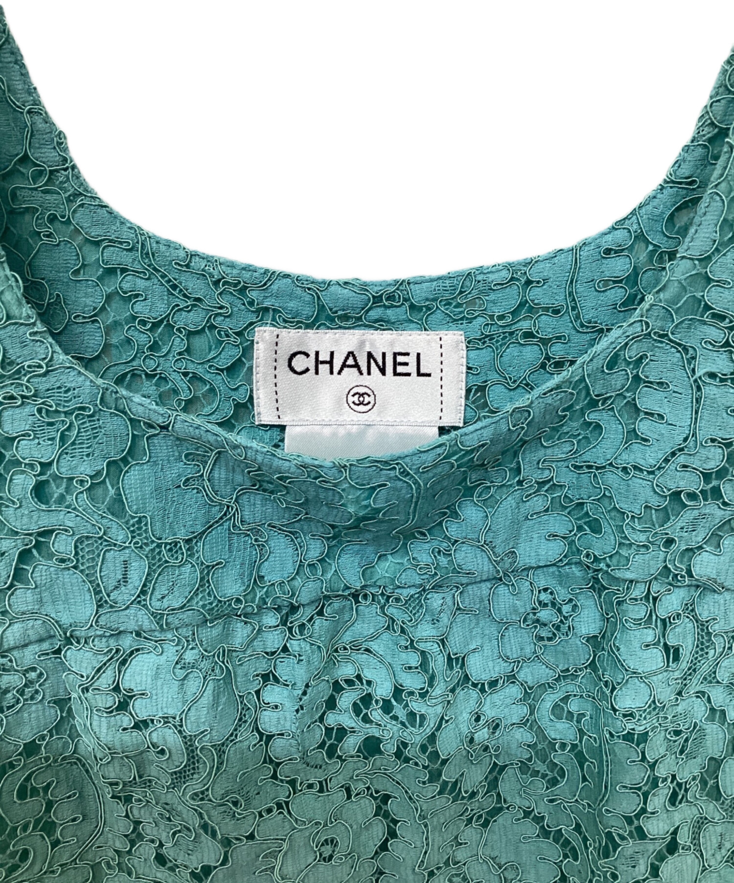 中古・古着通販】CHANEL (シャネル) ノースリーブレースカットソー 