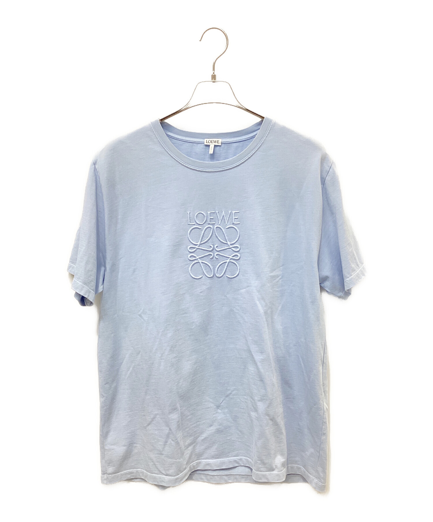 中古・古着通販】LOEWE (ロエベ) アナグラム刺繍Tシャツ スカイブルー