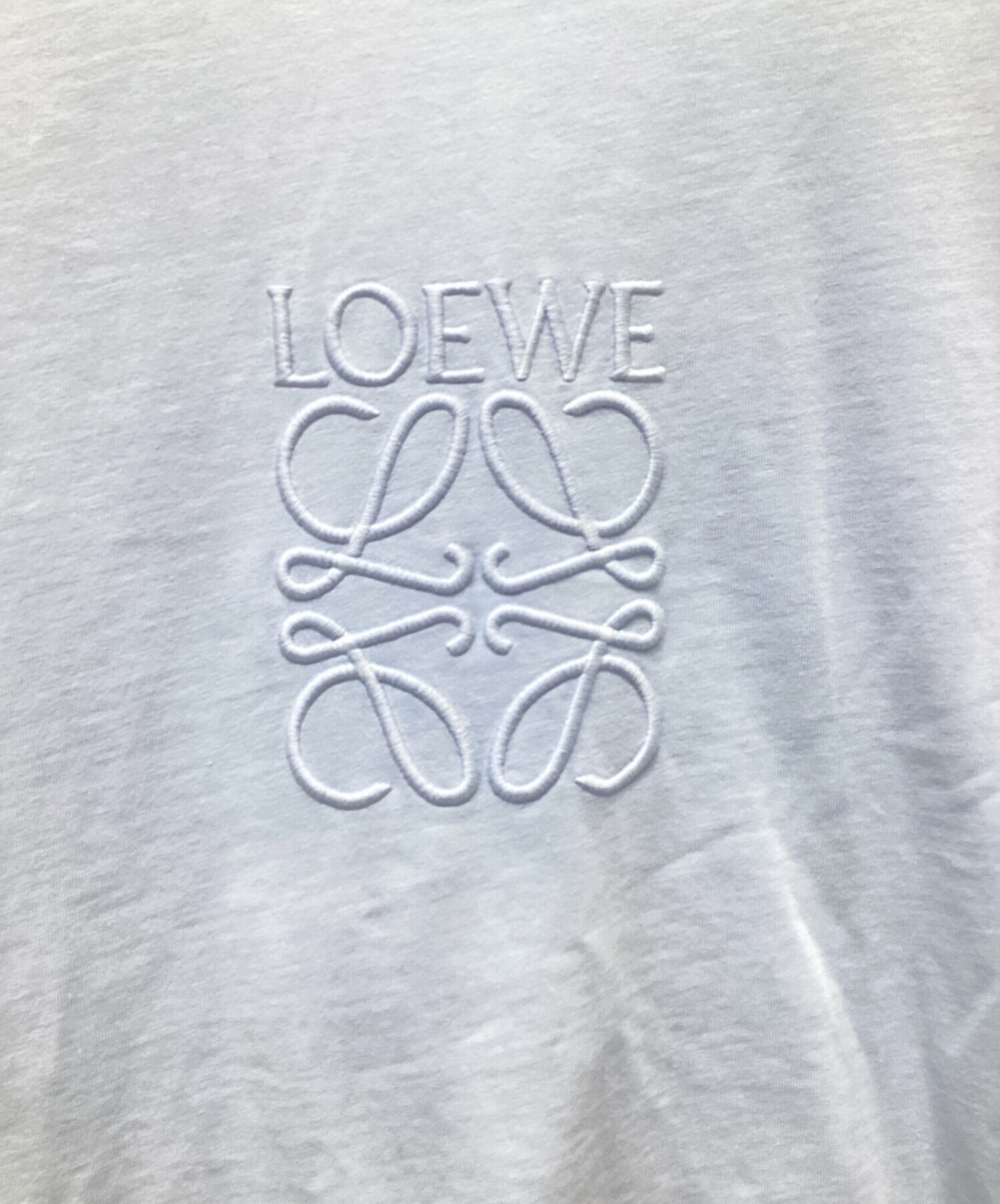 中古・古着通販】LOEWE (ロエベ) アナグラム刺繍Tシャツ スカイブルー