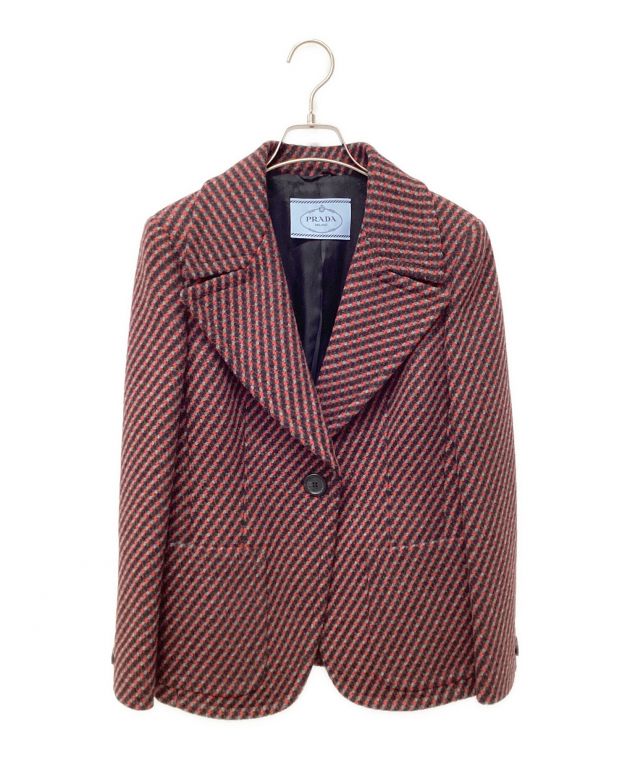 中古・古着通販】PRADA (プラダ) ウールジャケット マルチカラー