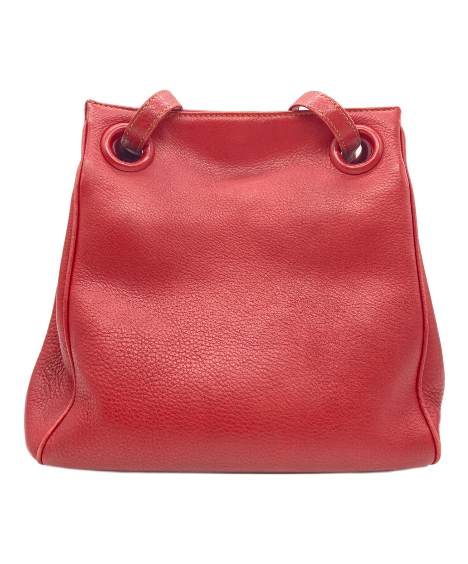 中古・古着通販】LOEWE (ロエベ) ナッパレザーショルダーバッグ レッド 