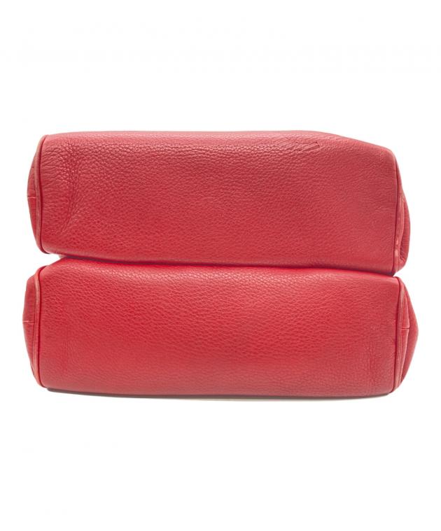 中古・古着通販】LOEWE (ロエベ) ナッパレザーショルダーバッグ レッド