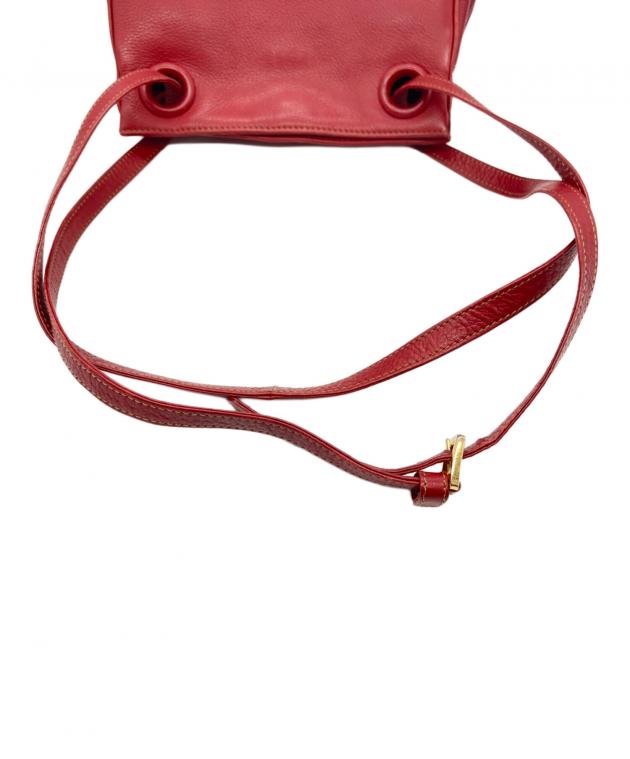 中古・古着通販】LOEWE (ロエベ) ナッパレザーショルダーバッグ レッド