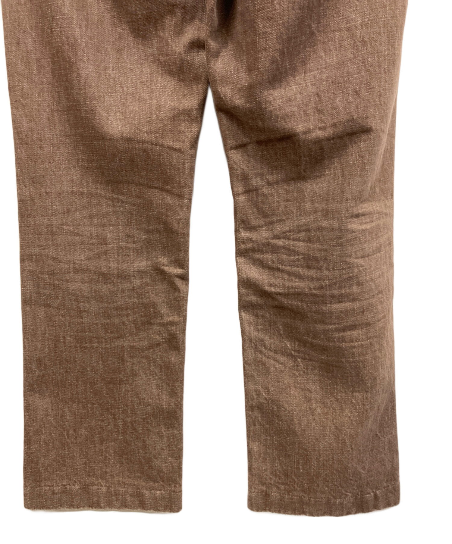 中古・古着通販】THESHISHIKUI (シシクイ) デニムパンツ ブラウン