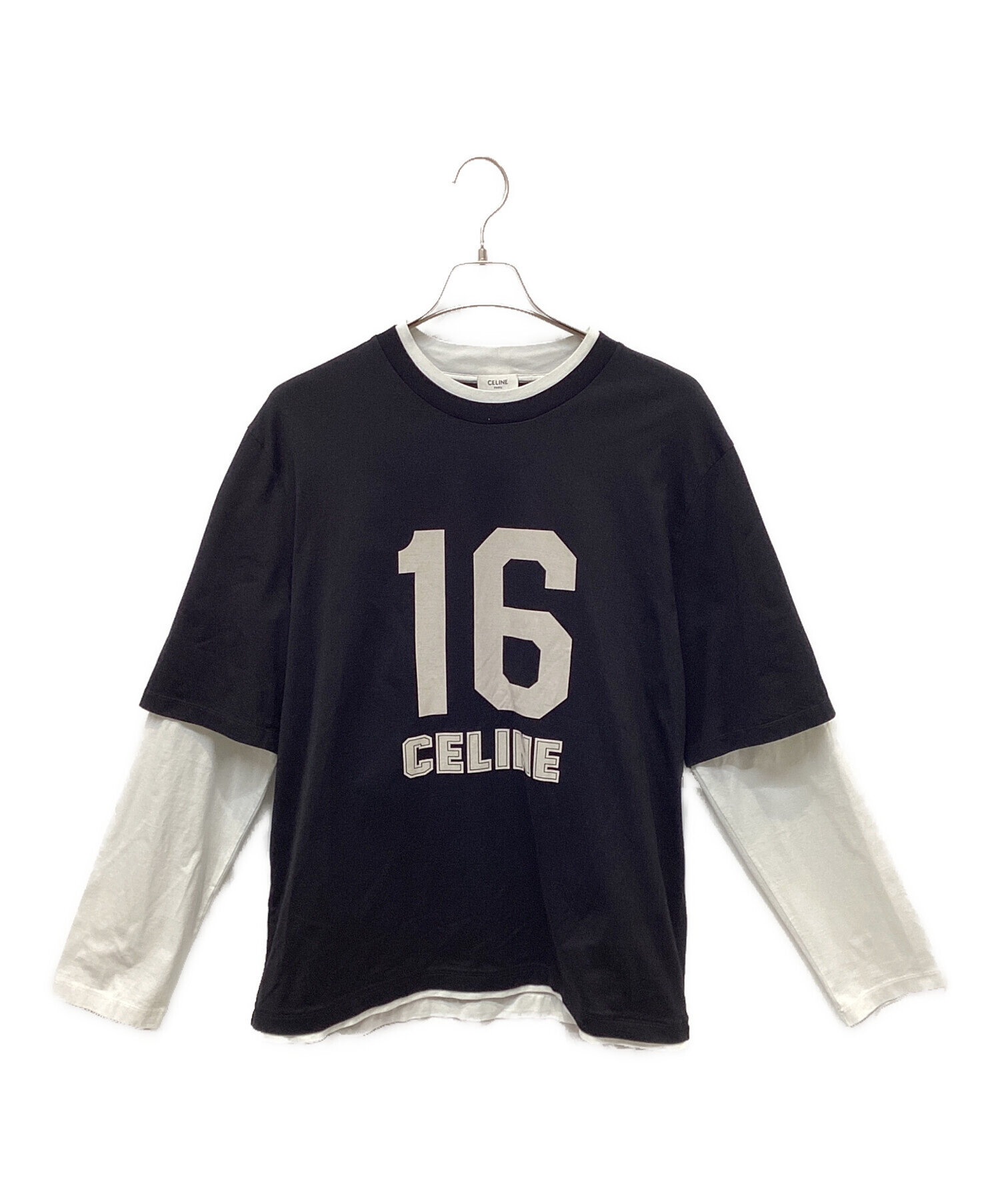 セリーヌ カットソー  【Aランク】【中古】 中古・古着通販】CELINE (セリーヌ) レイヤード 16 ロゴカットソー
